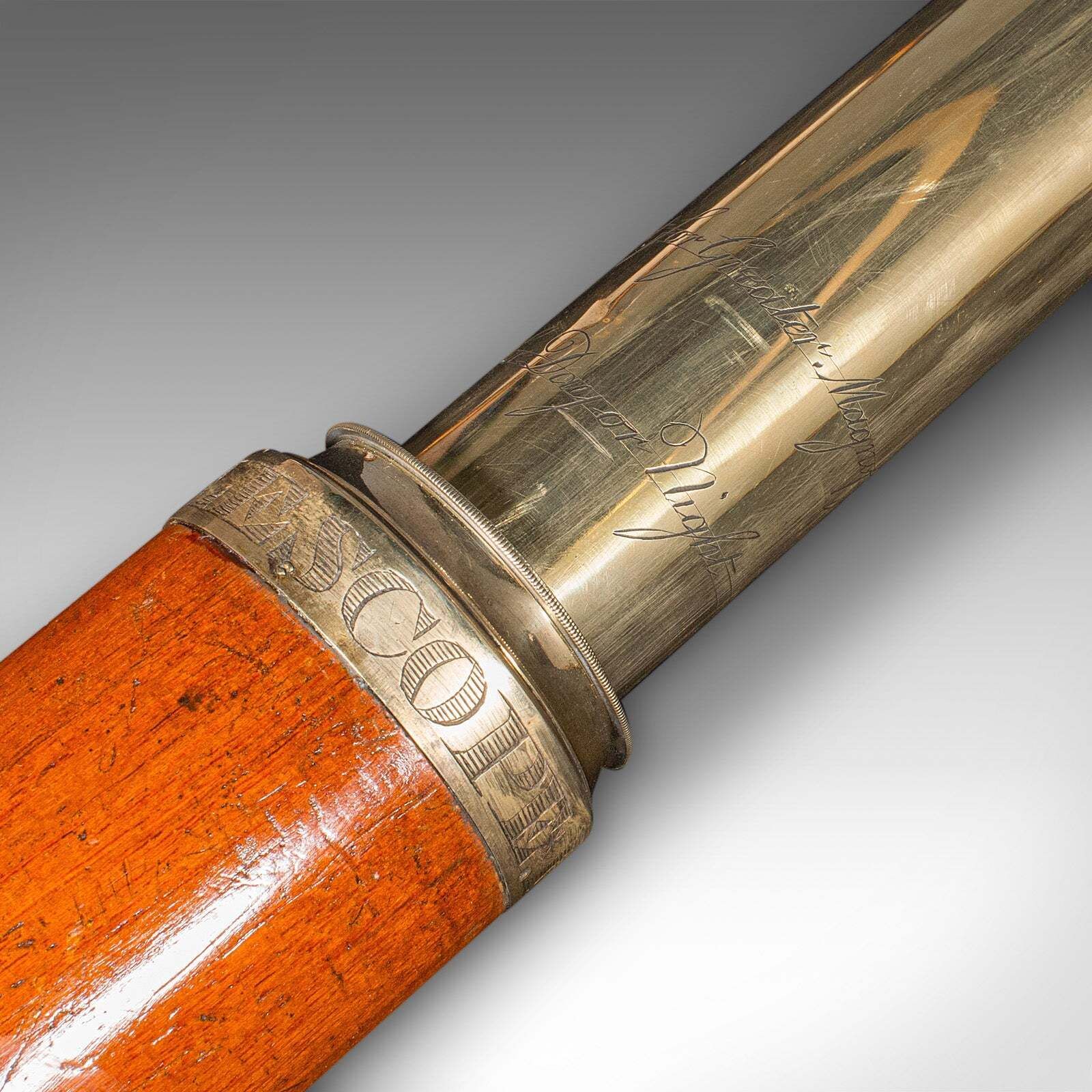 photo furniture Antique 2 Draw Telescope, English, Maritime, Day Or Night, Richardson, Regency
