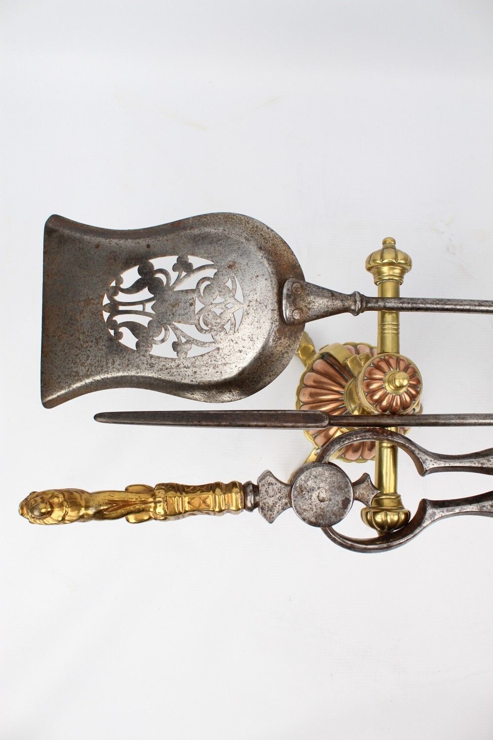 photo for sale Set Of Victorian Steel Fire Tools