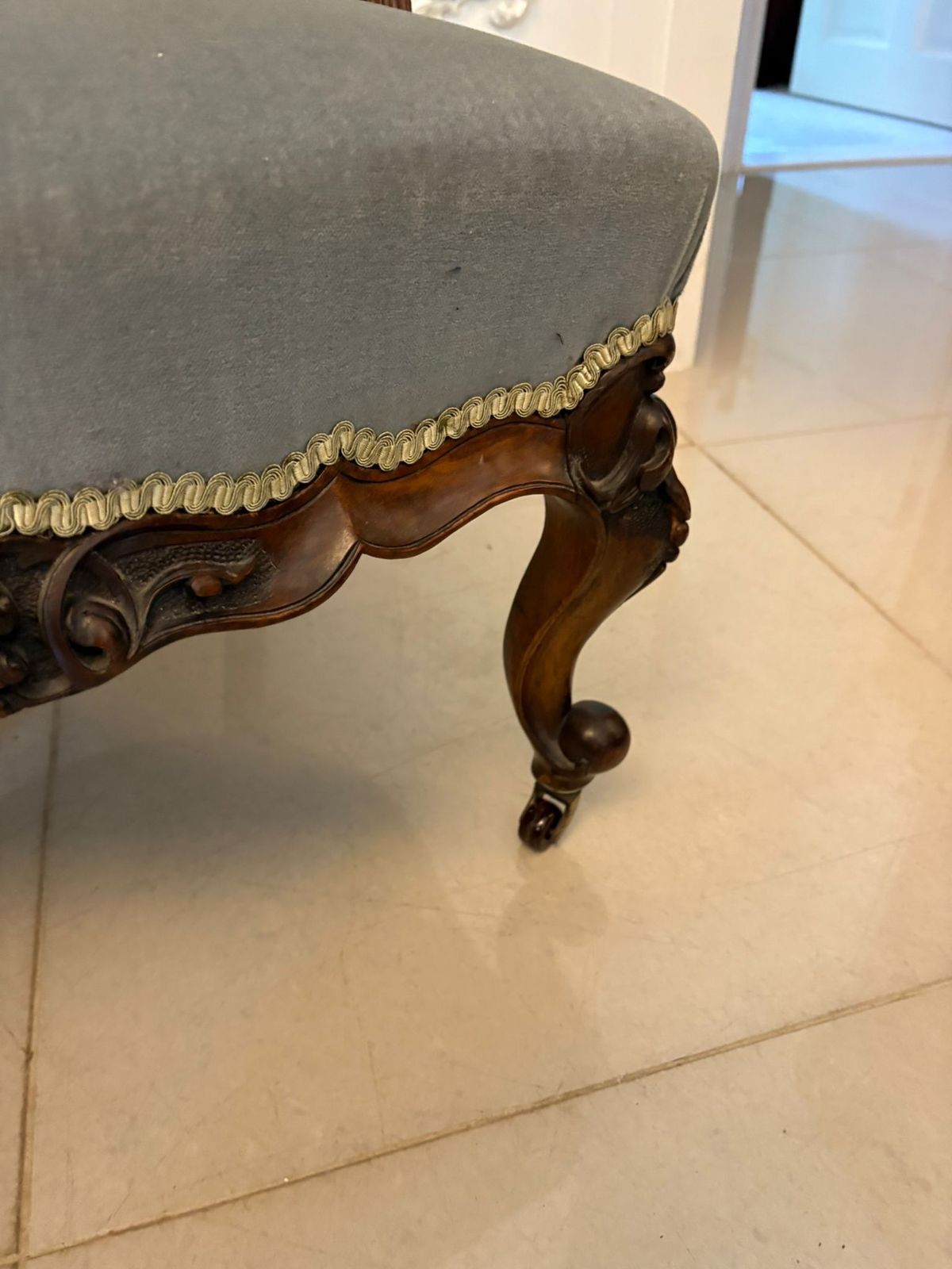 photo for sale Outstanding Quality Pair Of Antique 19th Century Carved Walnut Ladies And Gentlemen’s Chairs
