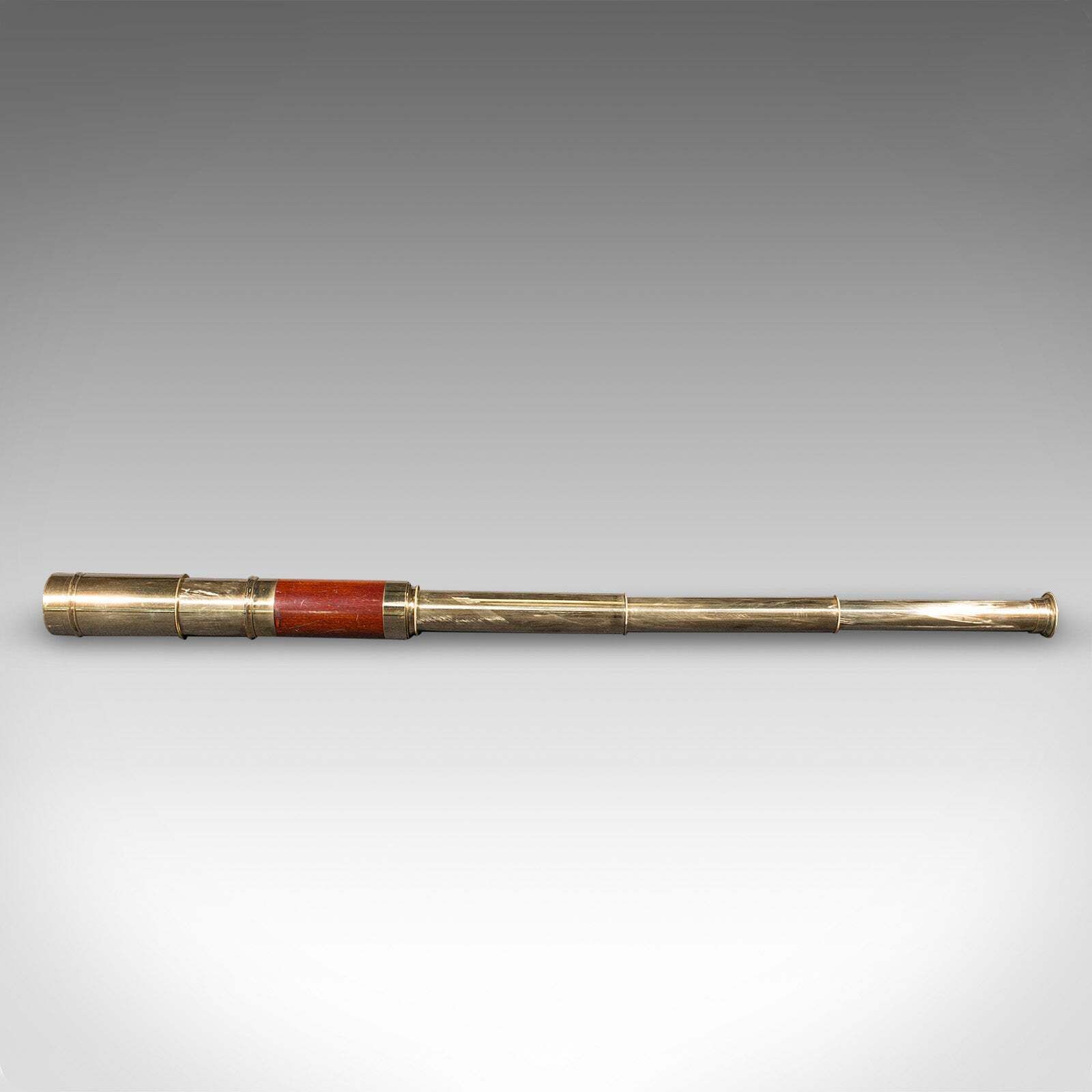 Antique 3 Draw Telescope, English Brass, Terrestrial Instrument, Victorian, 1880 photo Home Decor