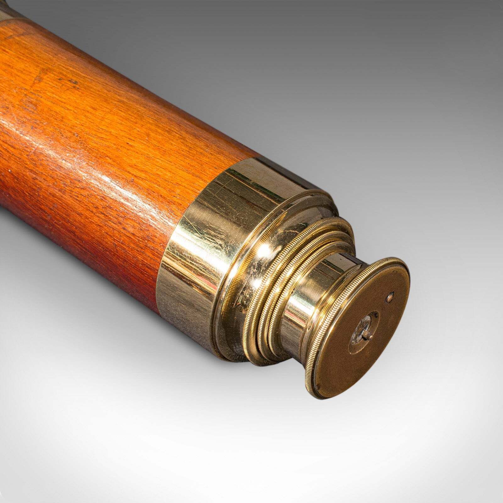 photo for sale Antique 3 Draw Telescope, English Brass, Terrestrial Instrument, Victorian, 1880