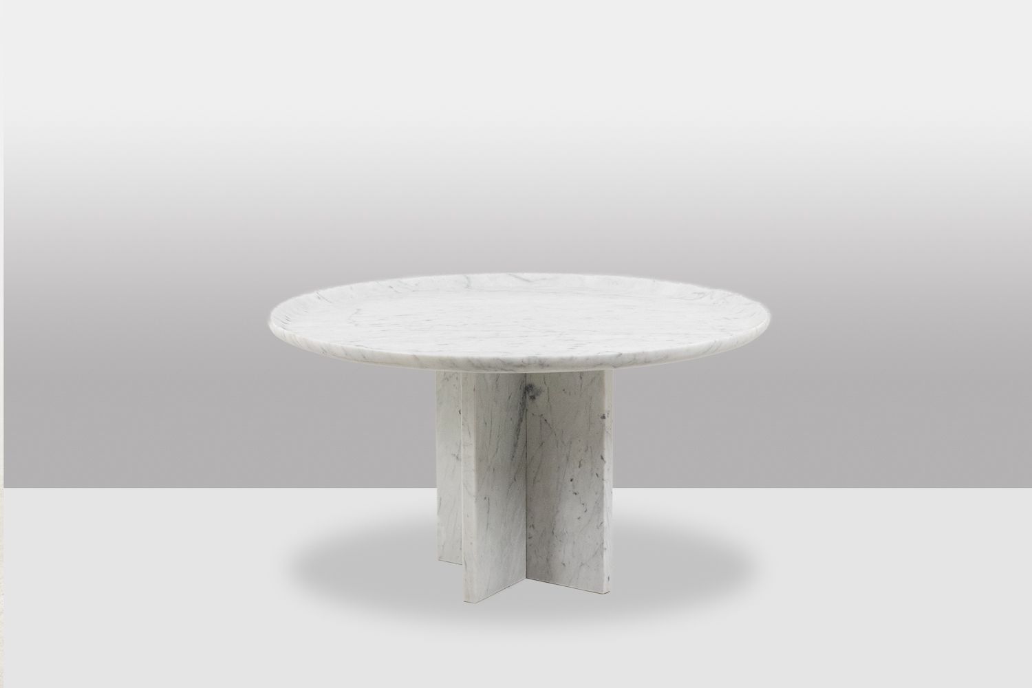 Pair Of Nesting Tables In Carrara Marble. Contemporary. photo for sale