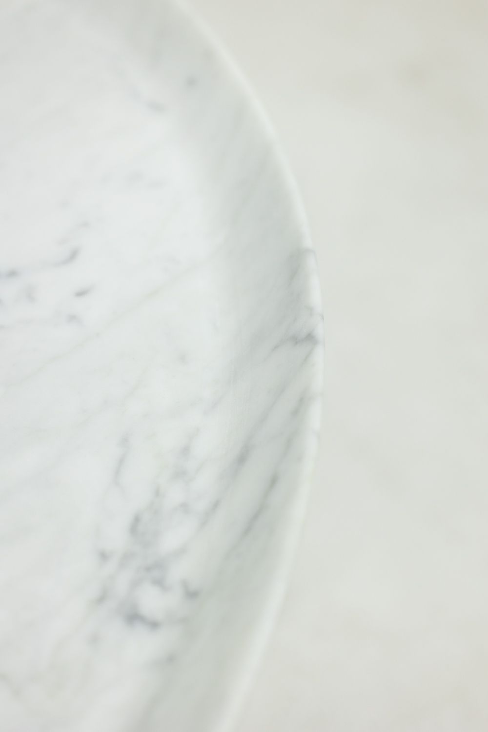 photo for sale Pair Of Nesting Tables In Carrara Marble. Contemporary.
