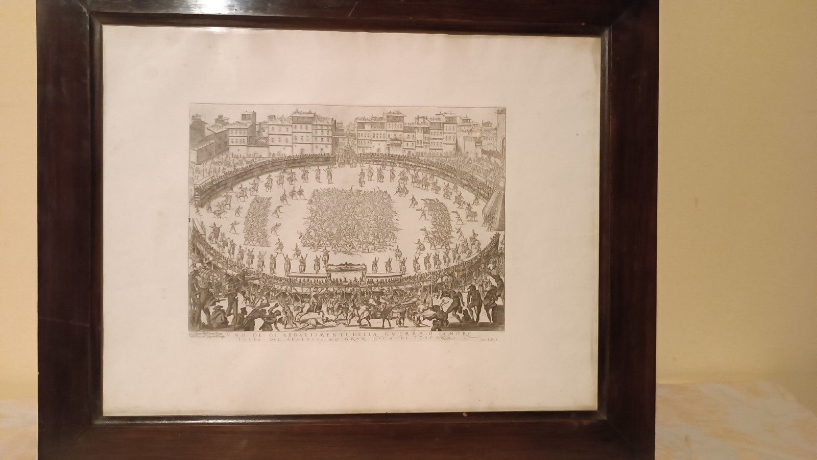 Antique Print Exhibition Of The War Of Love Feast Of Ser.Mo Grand Dvca Di Tocana photo furniture