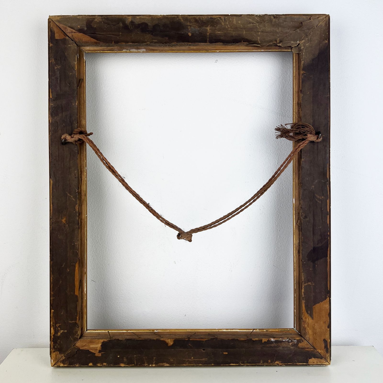 Antique Italian Gesso And Wood Picture Frame, 30x40 Cm photo vintage