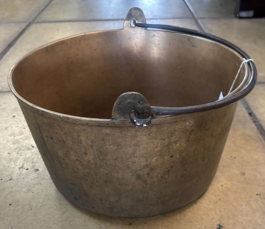 Vintage Late 18th/Early 19th Century Bronze Jam/Preserve Cooking Pot With Handle photo furniture