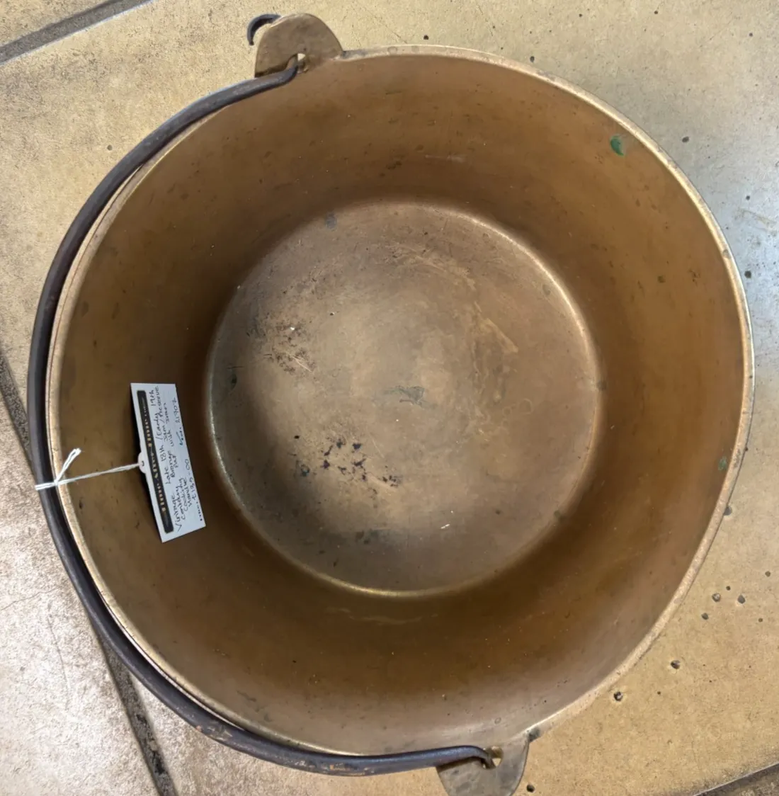 Vintage Late 18th/Early 19th Century Bronze Jam/Preserve Cooking Pot With Handle photo buy