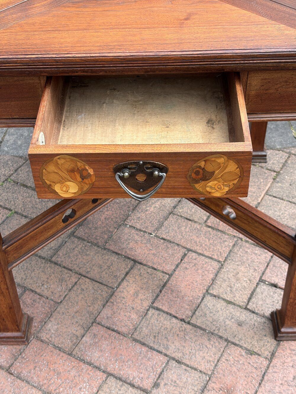 Arts & Crafts Walnut Card Table photo for sale