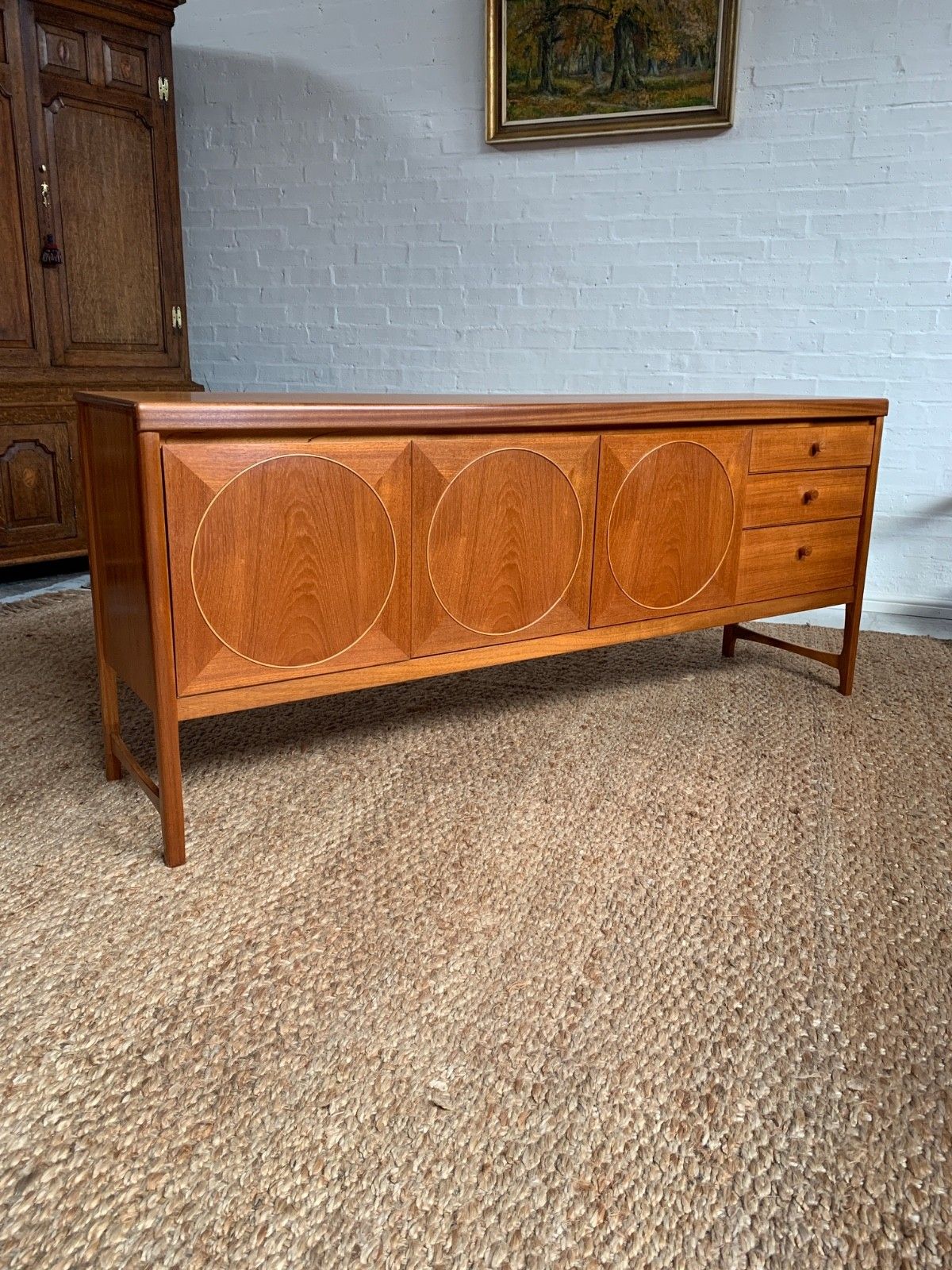 Mid Century Teak 1960s Nathan Circles Sideboard photo furniture