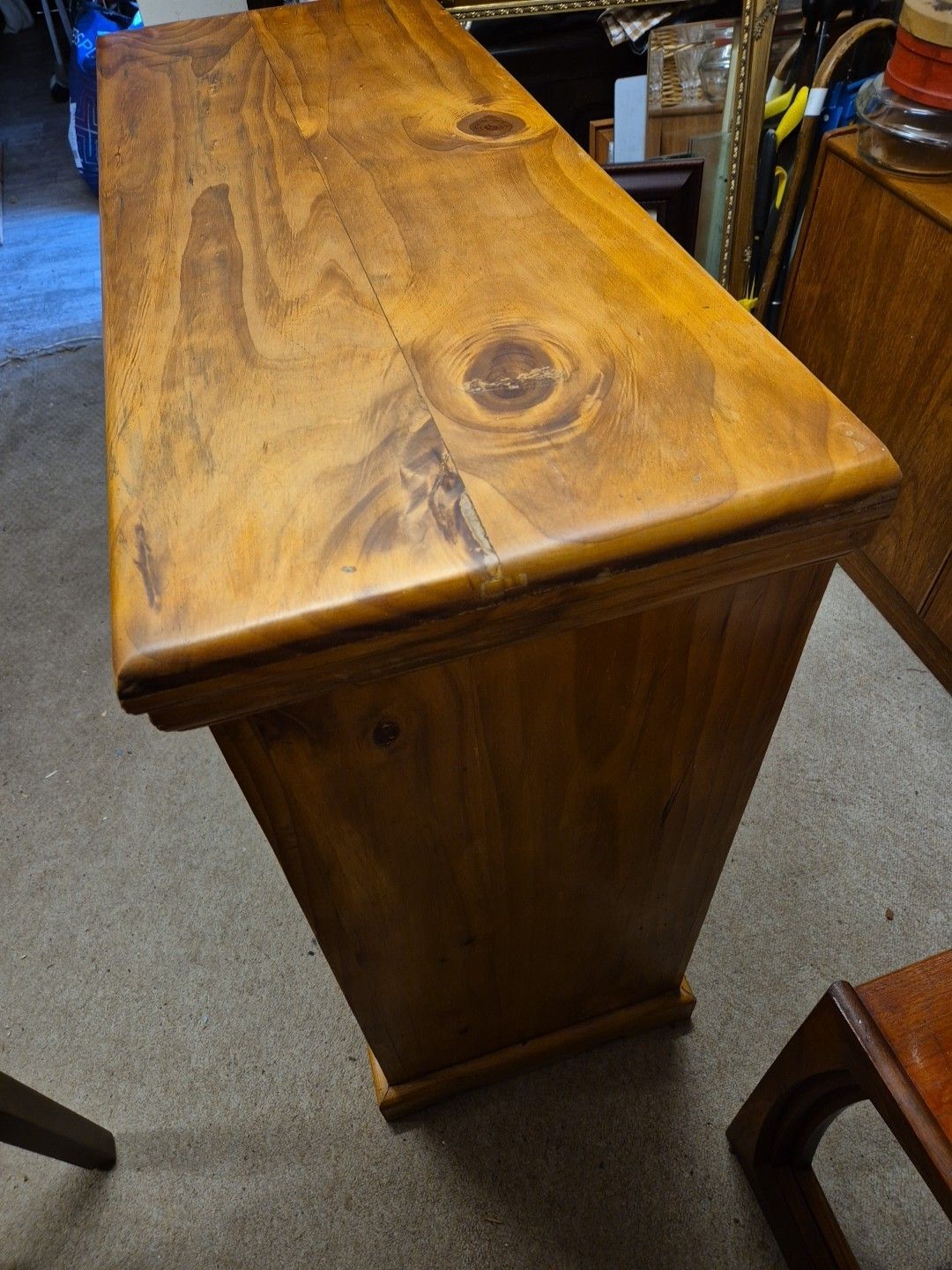 photo furniture Gorgeous Solid Wood & Cast Iron Cupboard/Sideboard With 4 Drawers