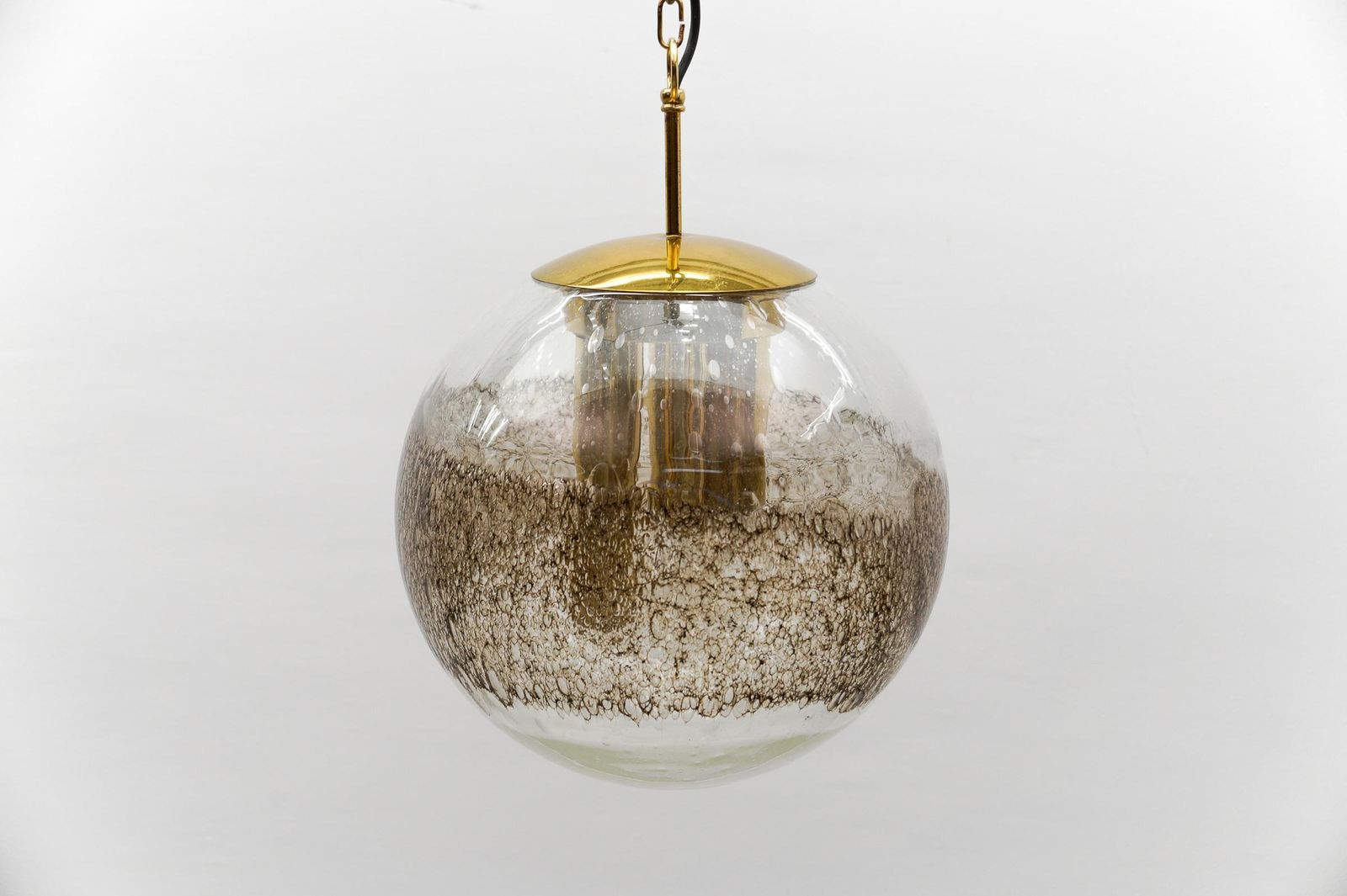Lovely Murano Glass Ball Pendant Lamp   1960s Germany photo vintage