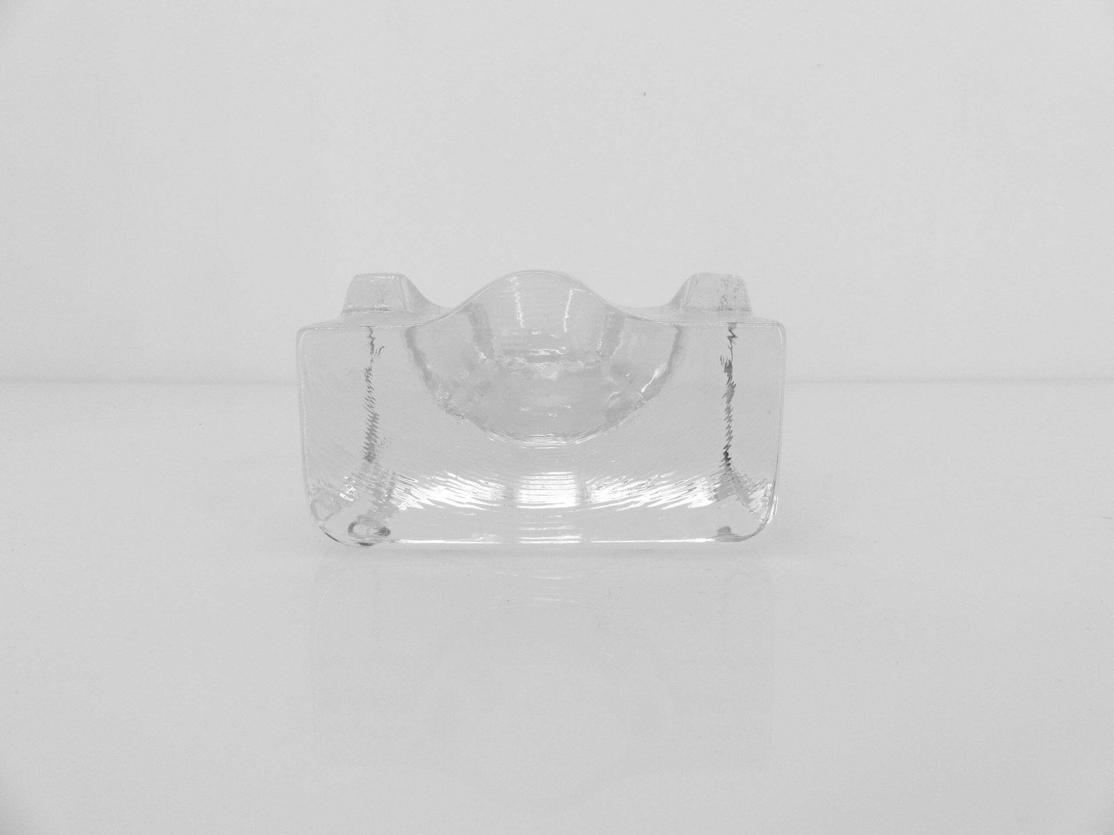 Sculptural Ashtray In Clear Glass, Puzzle Model, Design Bertil Vallien, Boda åfors, Sweden, Circa 1970 photo for sale