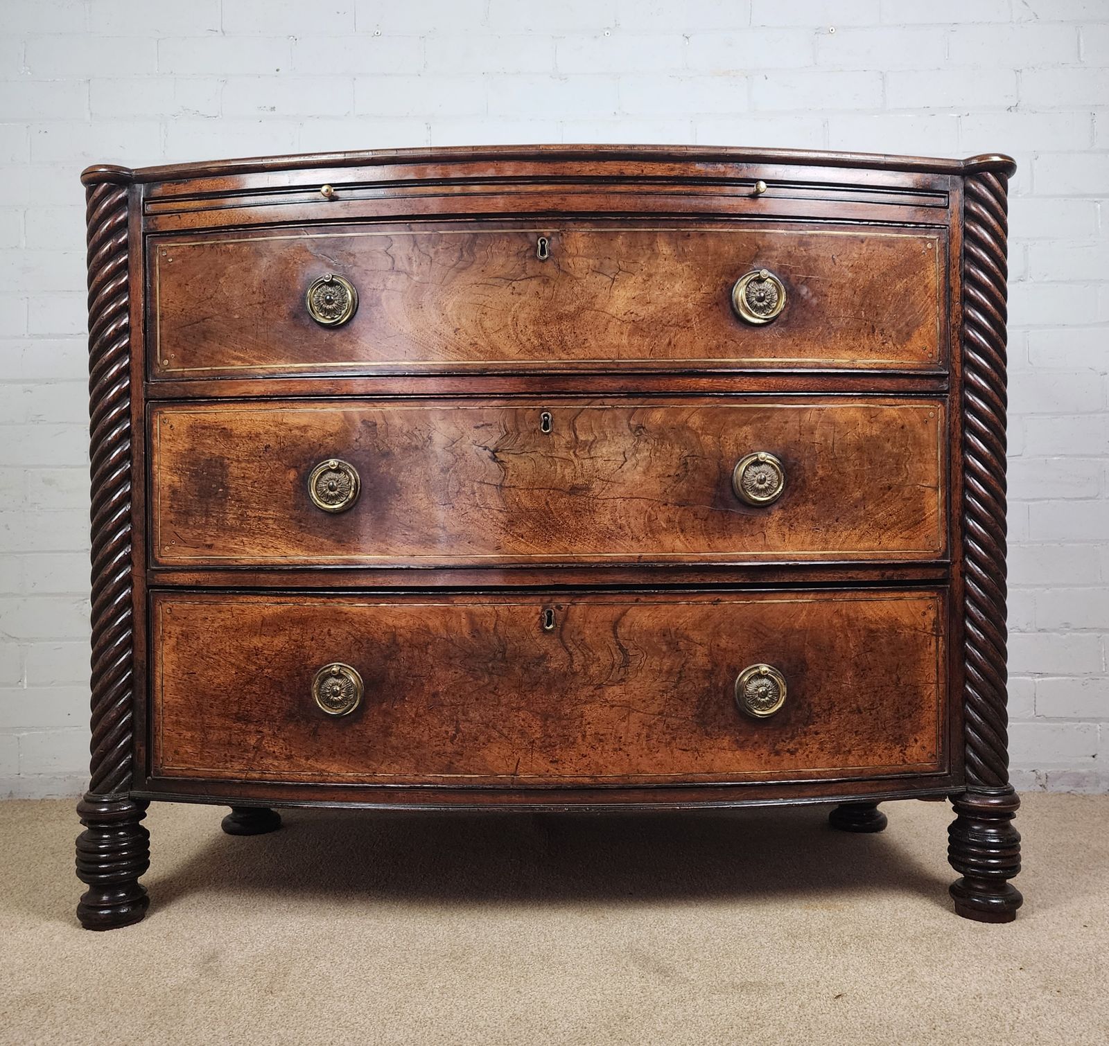 Antique Early 19th C. Dressing Chest Of Drawers Regency Period (Circa 1811 1820) photo for sale