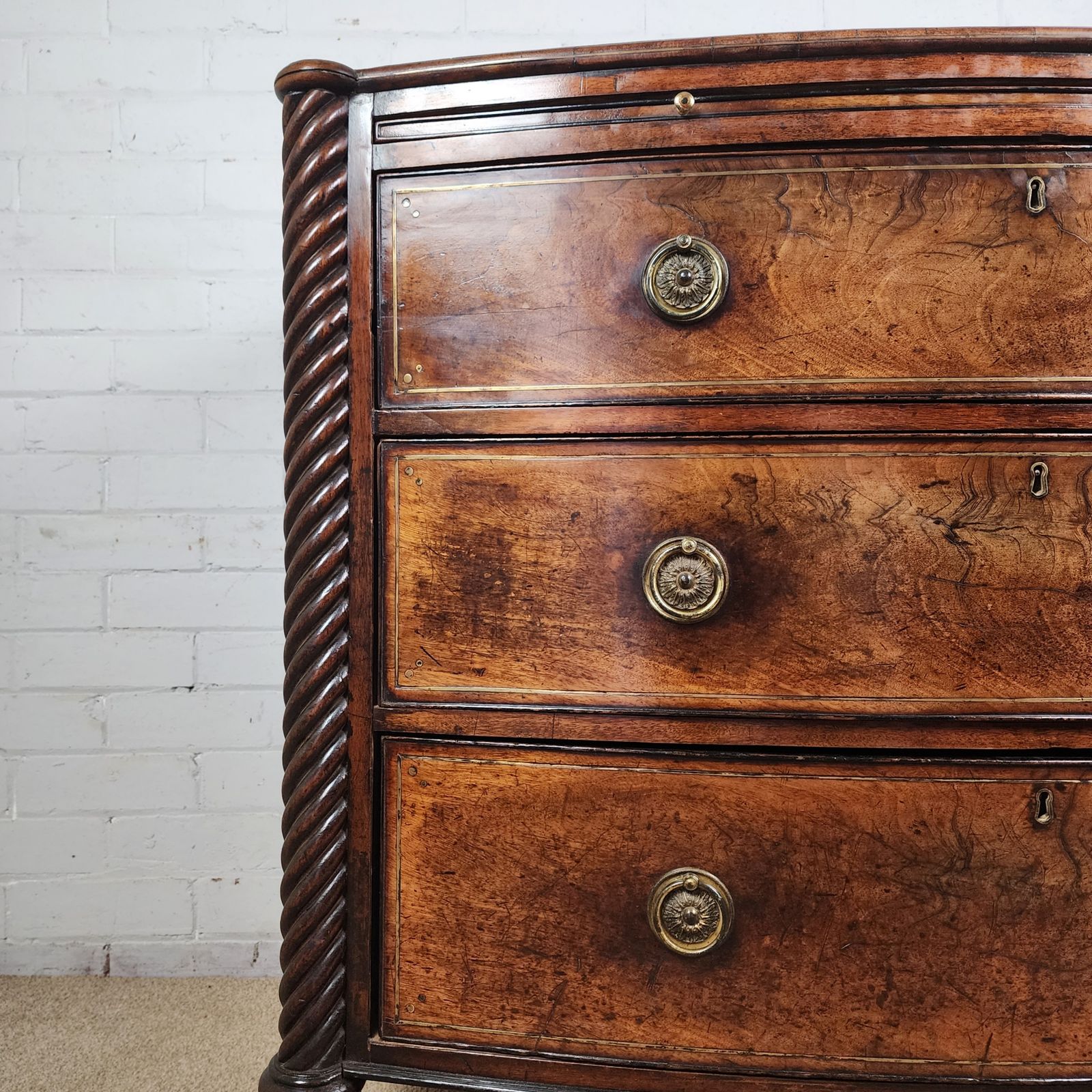 Antique Early 19th C. Dressing Chest Of Drawers Regency Period (Circa 1811 1820) photo vintage