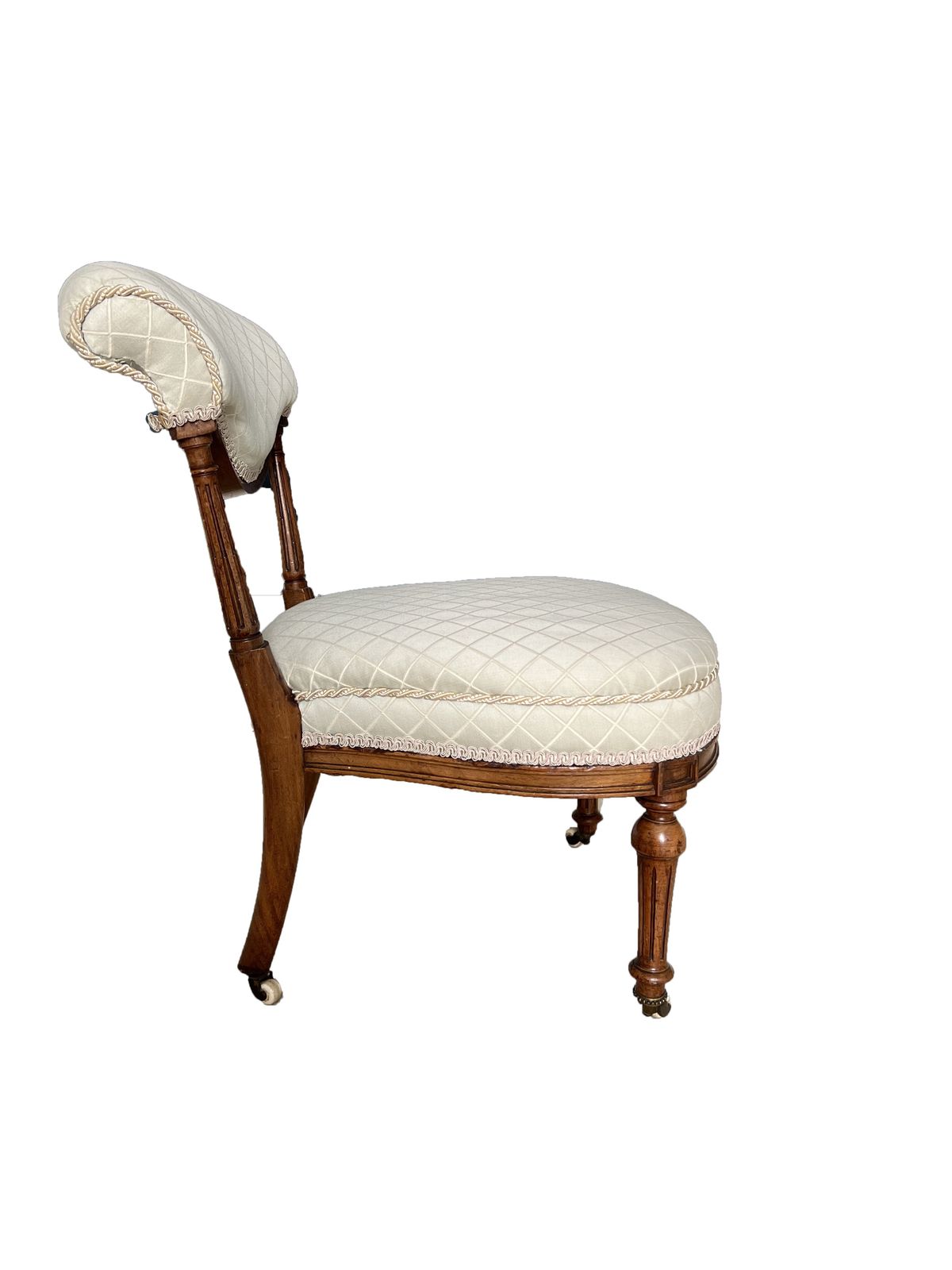 Antique Victorian Mahogany Small Bedroom Chair On Castors photo vinterior