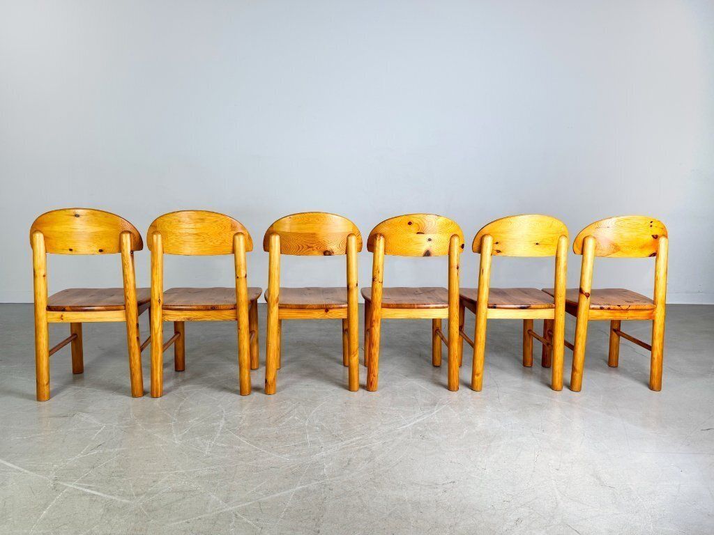 Set Of 6 Rainer Daumiller Chairs Midcentury Chair Pine Vintage photo vinterior