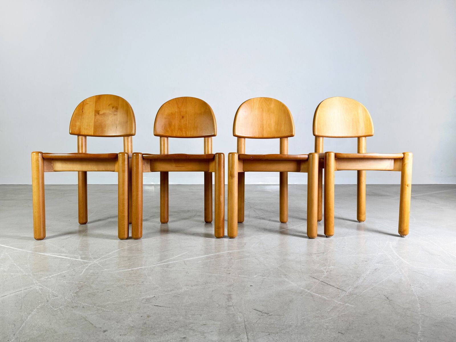 Set Of 4 Rainer Daumiller Chairs Midcentury Chair Beech Vintage photo 890.0