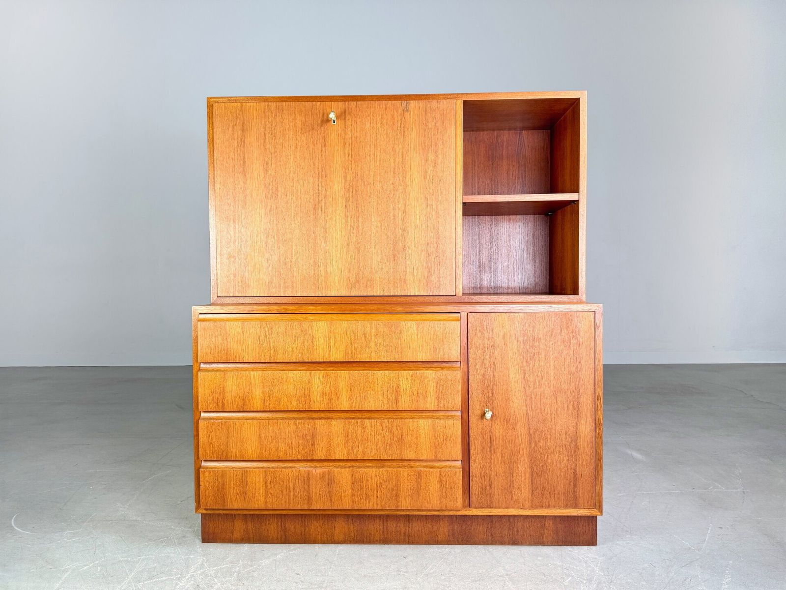 Mid Century Georg Satink Ladekast Secretaire Wk Furniture Teak photo Meubels