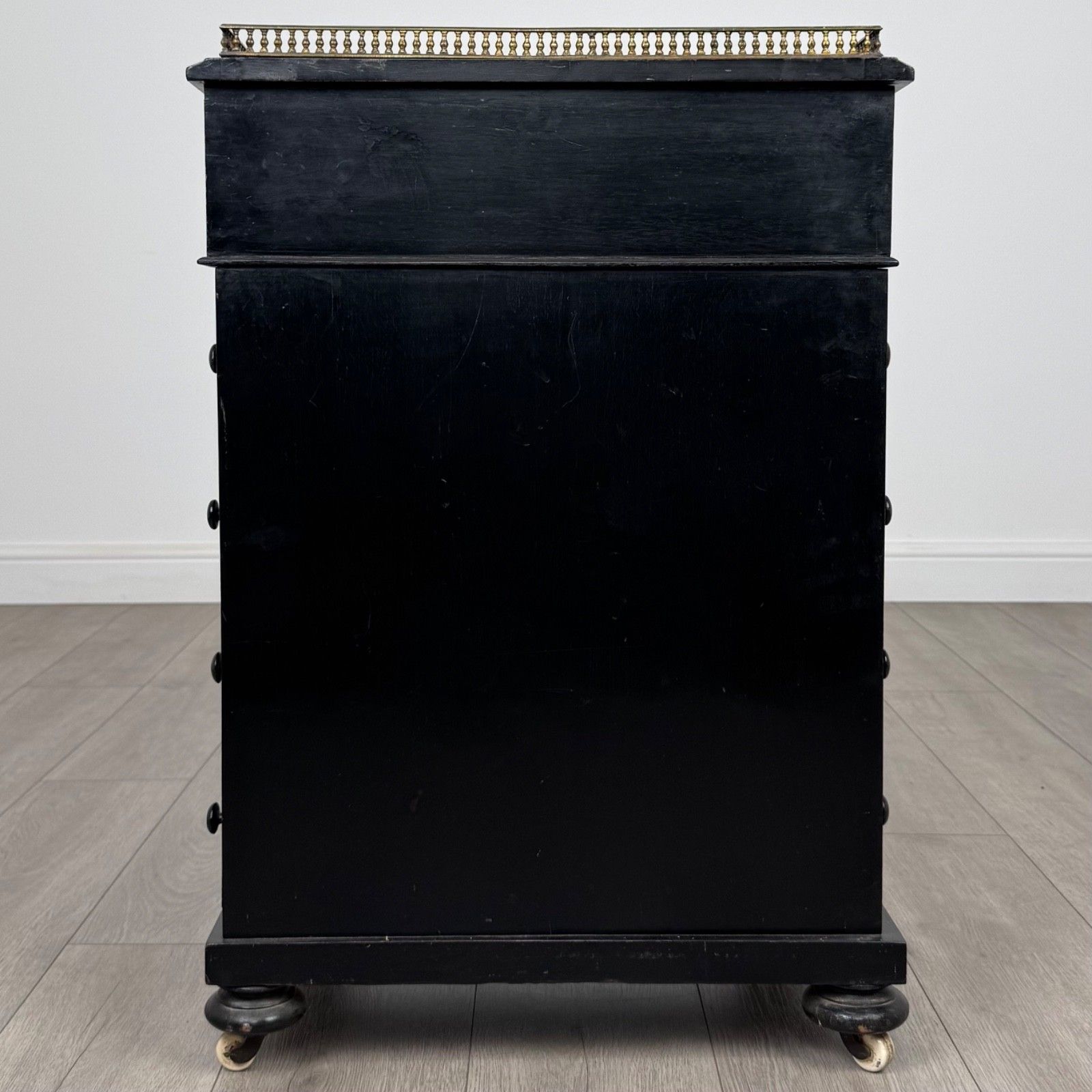 Antique 19th Century Ebonised Davenport Desk photo vinterior