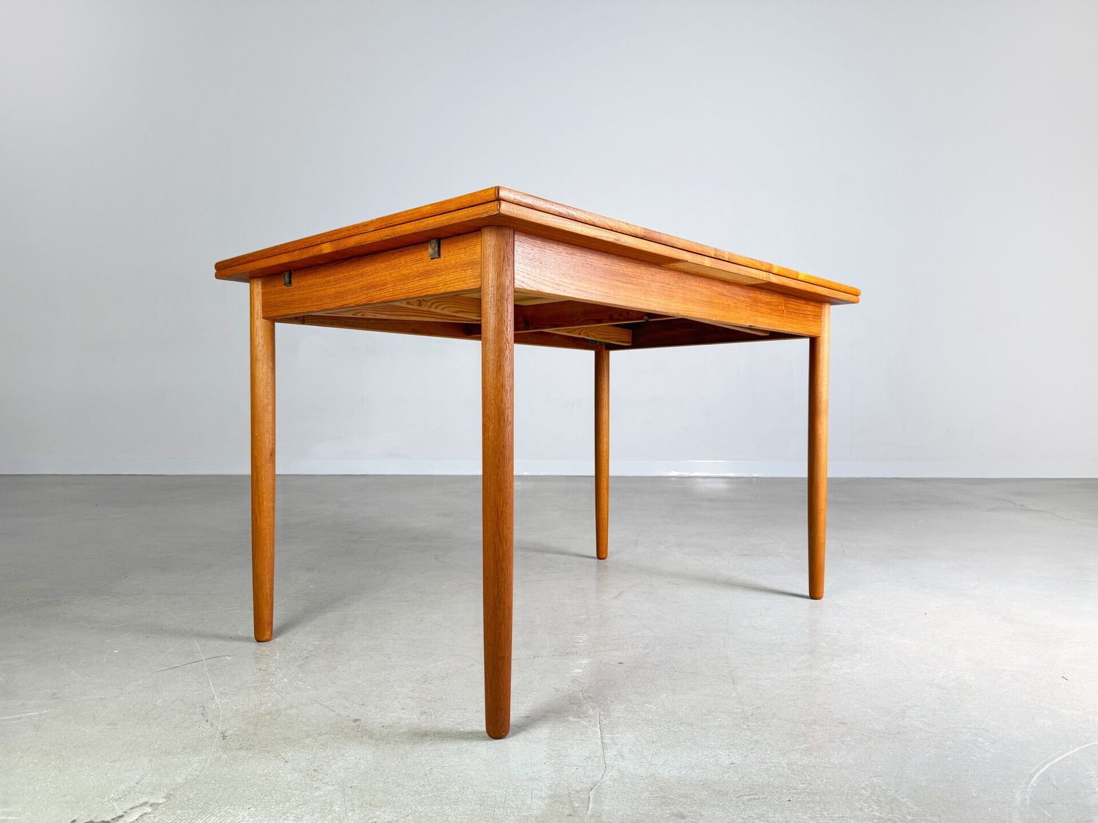 Mid   Century Dining Table Teak Extendable 1960s Vintage Table photo vintage