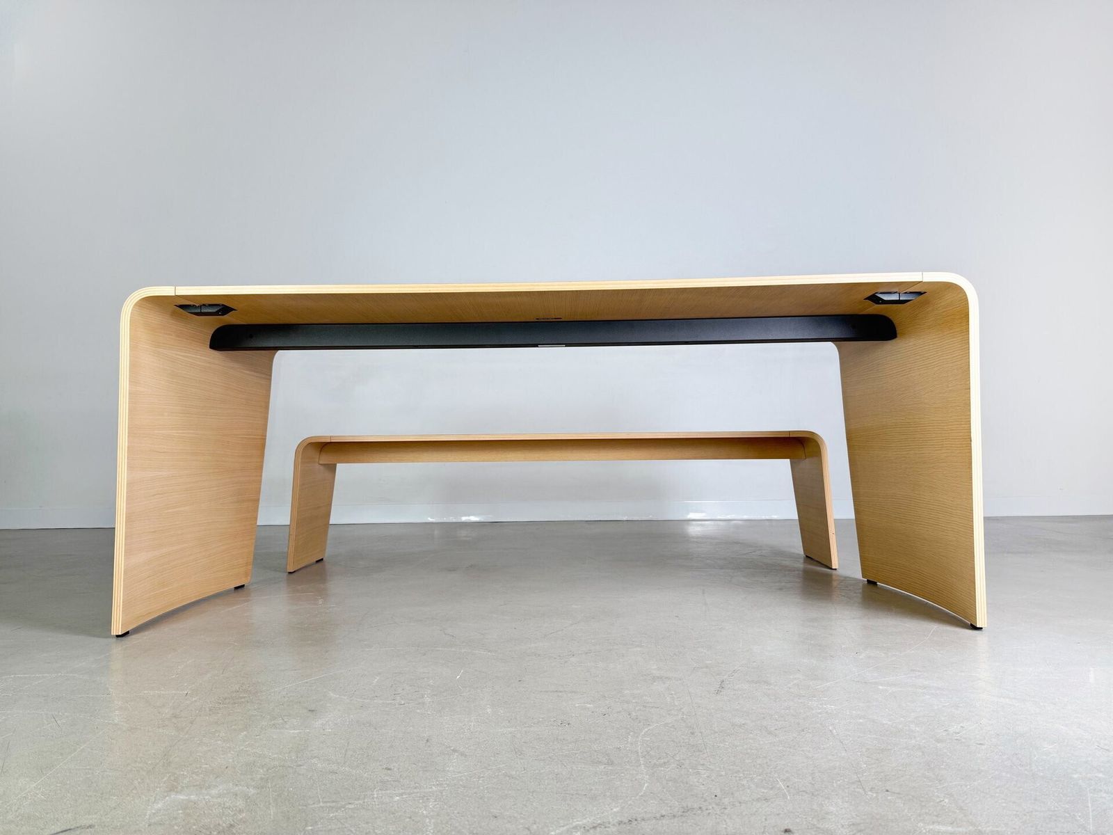 Set Of 2 Brunner Jehs Table + Bench Leaf Oak Design Table photo 790.0