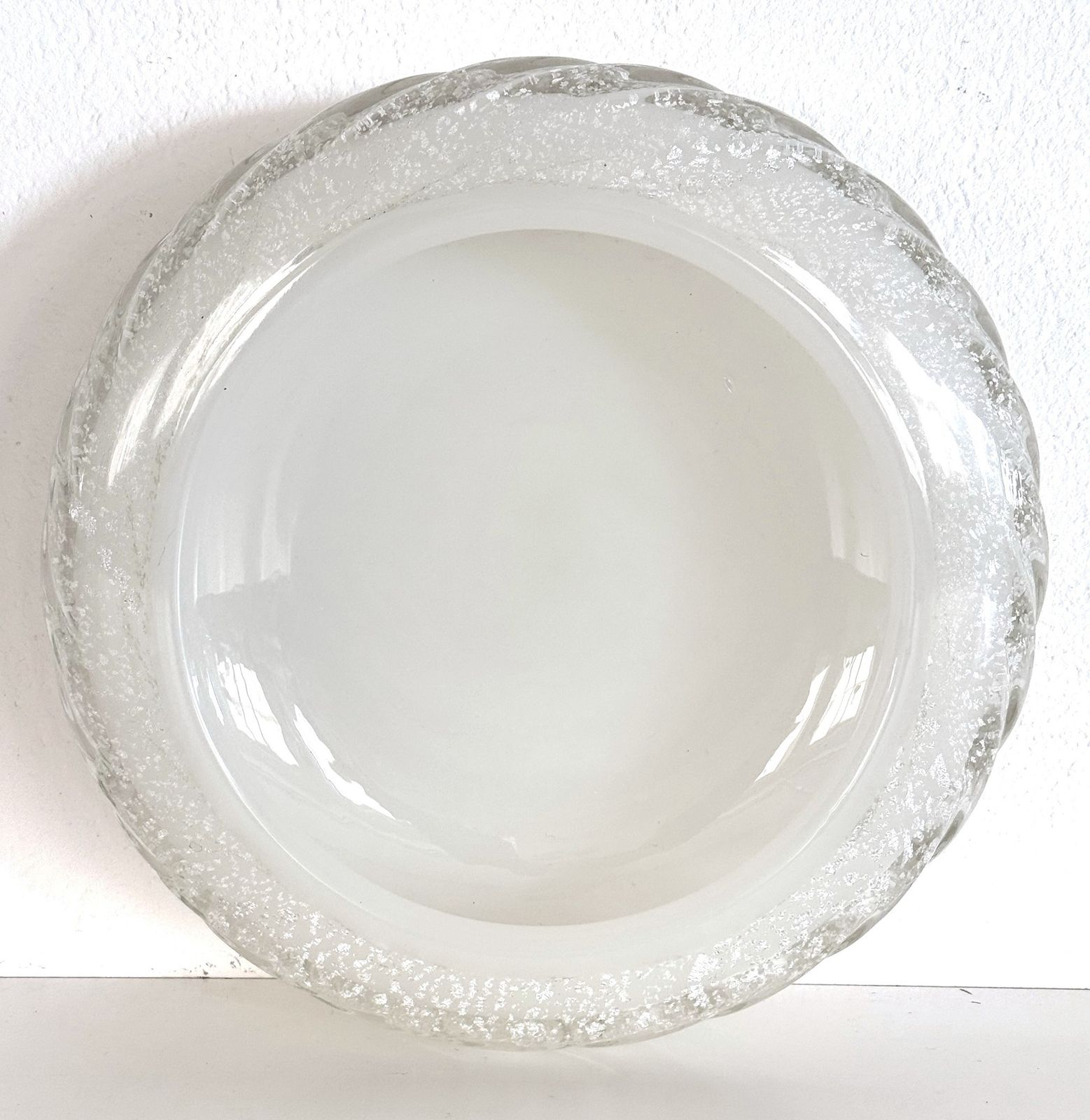 photo for sale Italian Murano Glass Bowl Or Vide Poche In Twisted Glass With Shimmering, 1970s