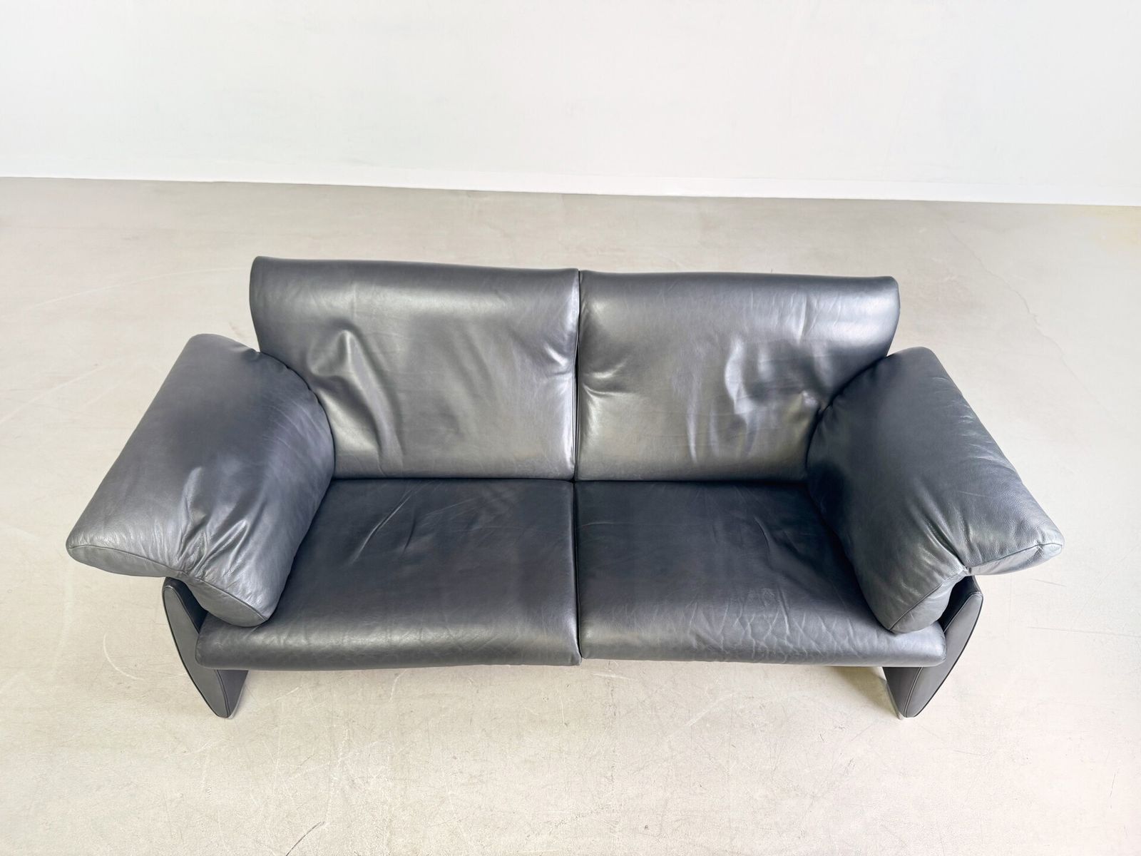 Original De Sede Ds 10/23 Sofa Couch Two Seater Leather Black photo Furniture