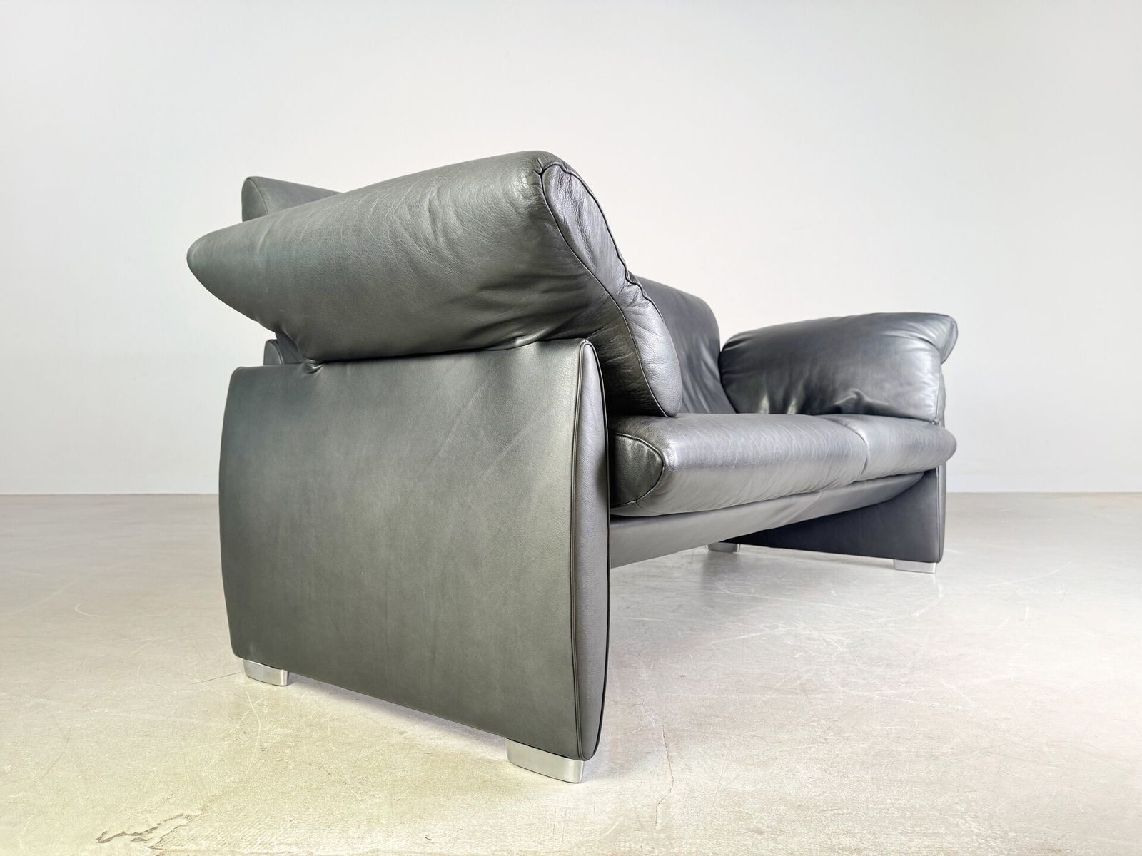 Original De Sede Ds 10/23 Sofa Couch Two Seater Leather Black photo 1090.0