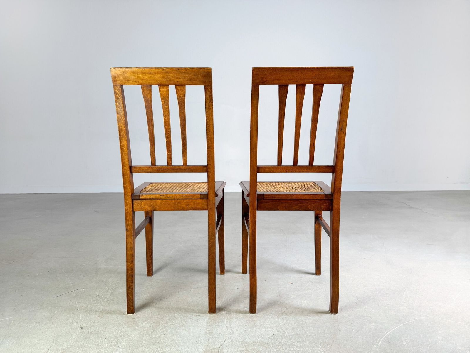 photo furniture Set Of 2 Art Nouveau Chairs Viennese Wickerwork Side Chair Antique