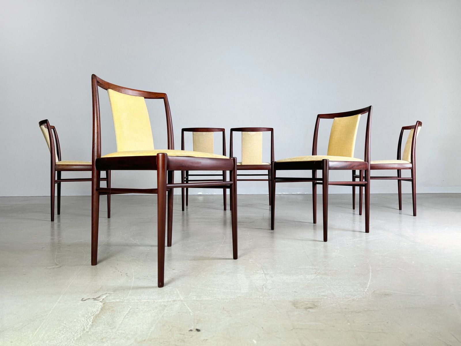 Set Of 6 Original Vintage Mid   Century Chairs Benze 1960s