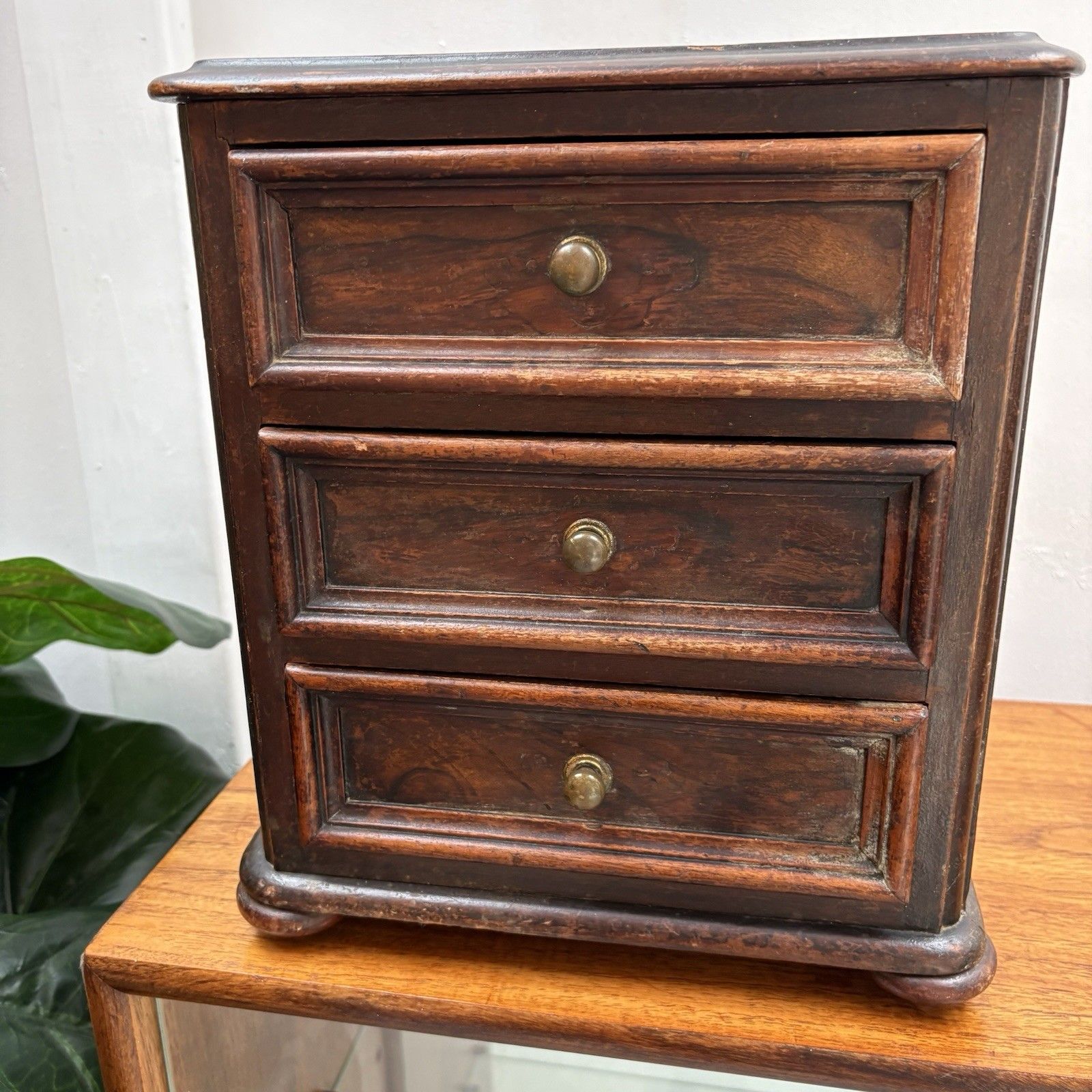 Antique Apprentice Miniature Pine Chest Of Drawers