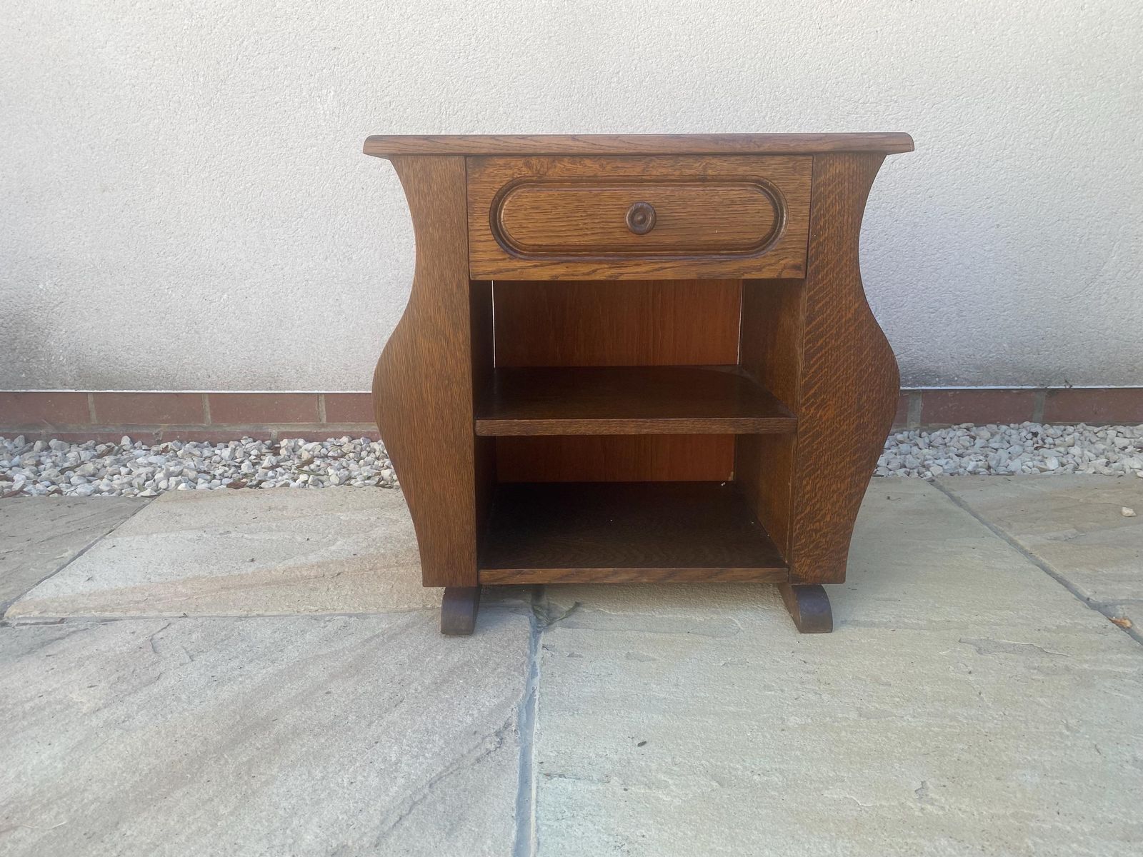 Vintage Telephone Table With Magazine Storage Bedside Table Lamp Stand