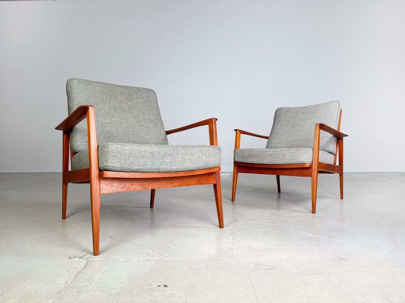Set Of 2 Midcentury Easy Chair Knoll Antimott Teak 1960 photo furniture