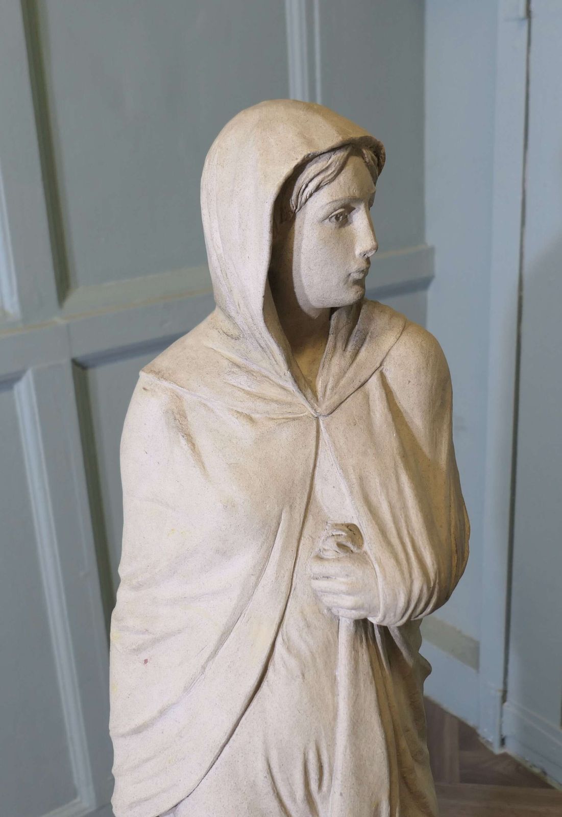 Royal Doulton Buff Terracotta Statue Of A Woman Signed C G photo vinterior