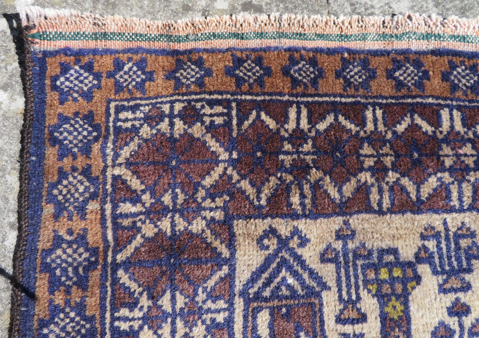 Unusual Mosque Design Afghan Rug. Herat Region. 133cm X 85cm. photo buy