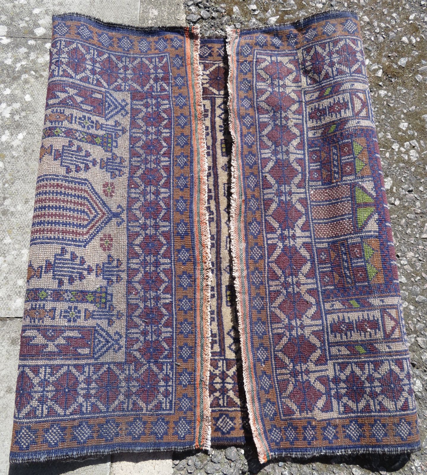 Textiles Unusual Mosque Design Afghan Rug. Herat Region. 133cm X 85cm. photo