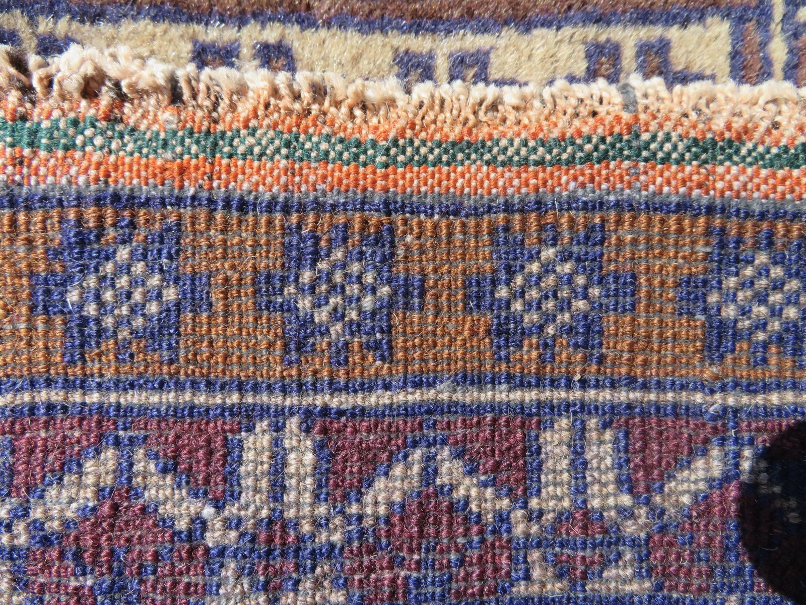 photo vinterior Unusual Mosque Design Afghan Rug. Herat Region. 133cm X 85cm.