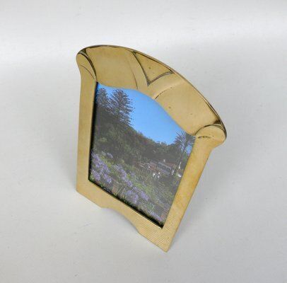 German Art Nouveau Picture Frame In Brass, 1890s photo vinterior