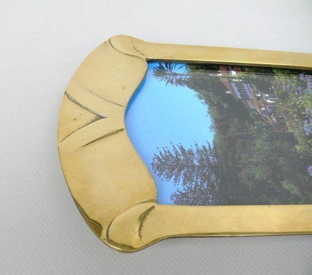 Home Decor German Art Nouveau Picture Frame In Brass, 1890s photo