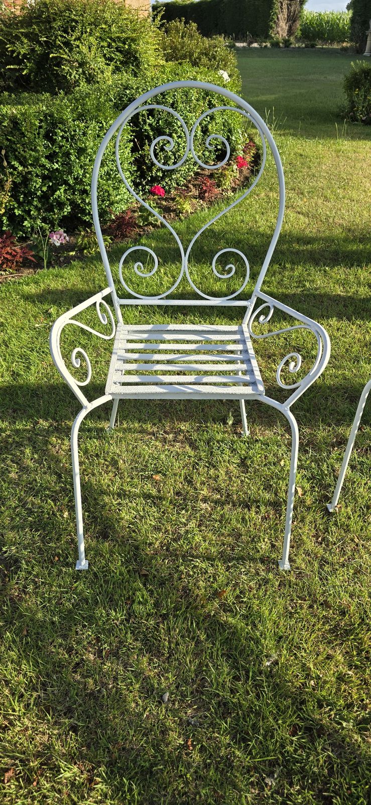 Wrought Iron Bench And Two Chairs photo furniture