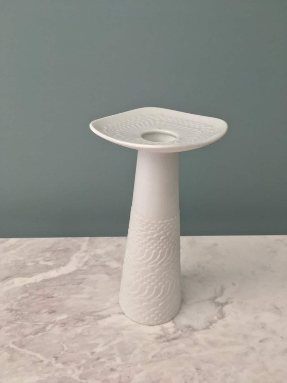 Candle Holder Candle Stick White Porcelain Mid Century Kaiser Germany photo Home Decor