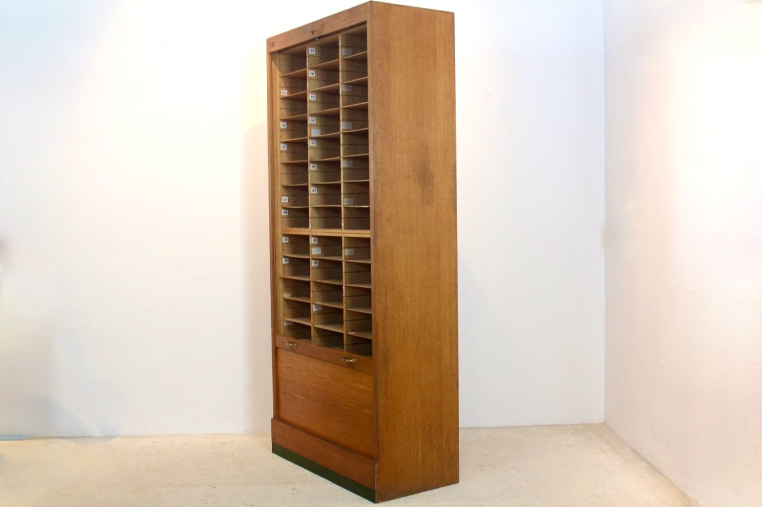 Wooden Pigeonhole Cabinet By Dobergo Büromöbel, Germany, 1950s
