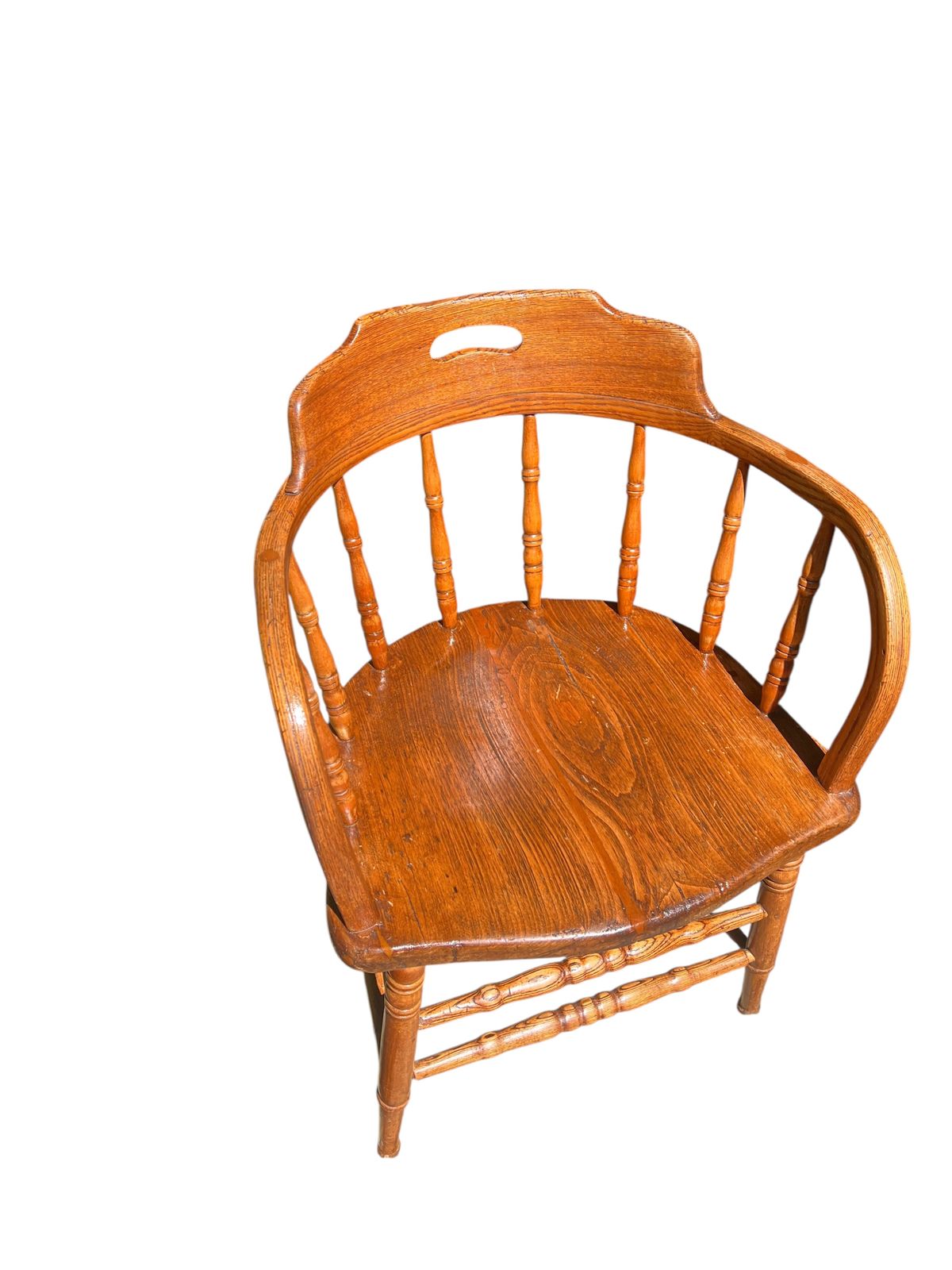 Antique Early 20th Century Spindle Back Armchair photo vintage