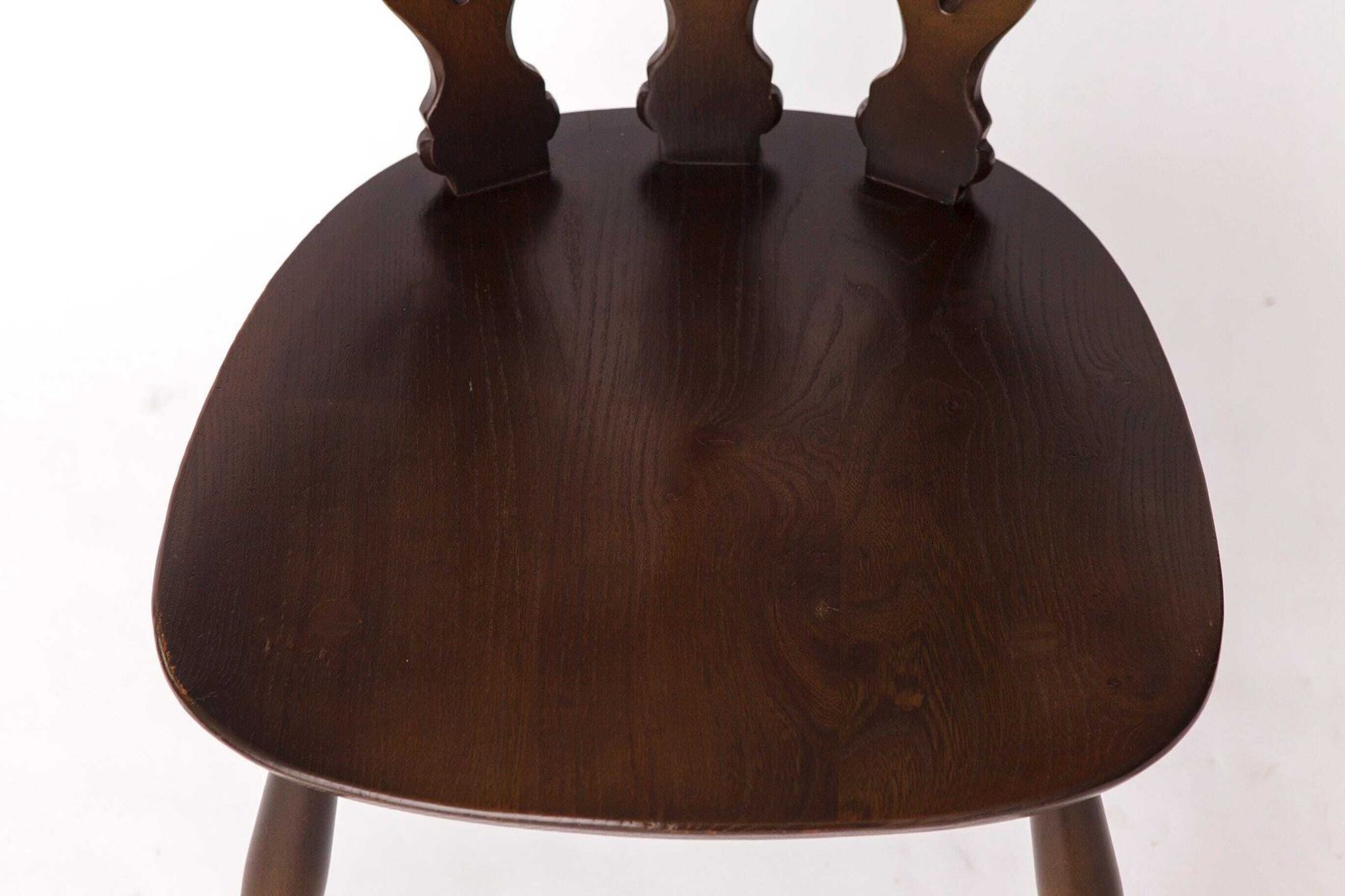 Vintage Ercol Chair Model 375 – England 1960s – Elm Wood – Original Label photo Furniture
