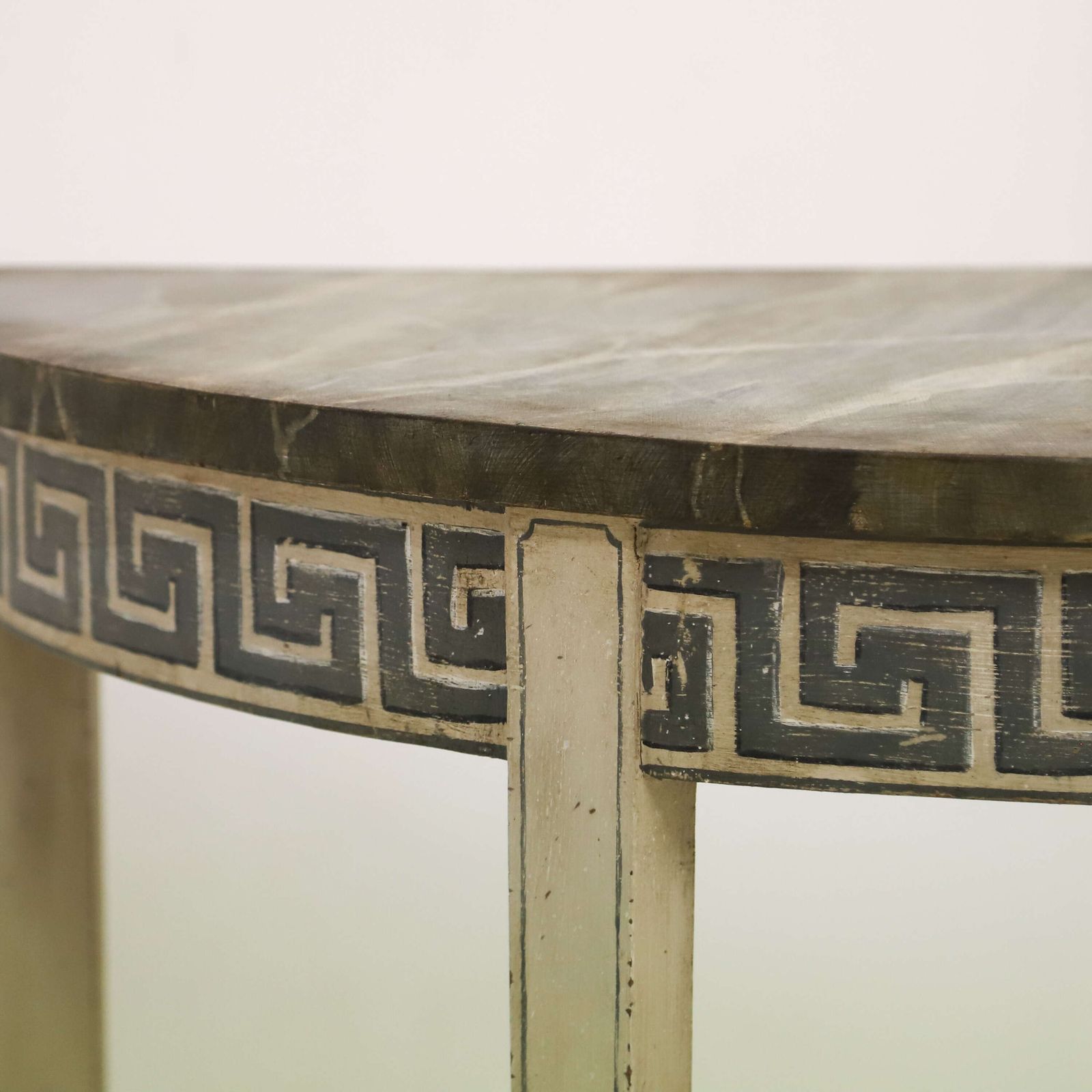 Georgian Demi Lune Console Table, English 18th Century   Later Painted photo furniture