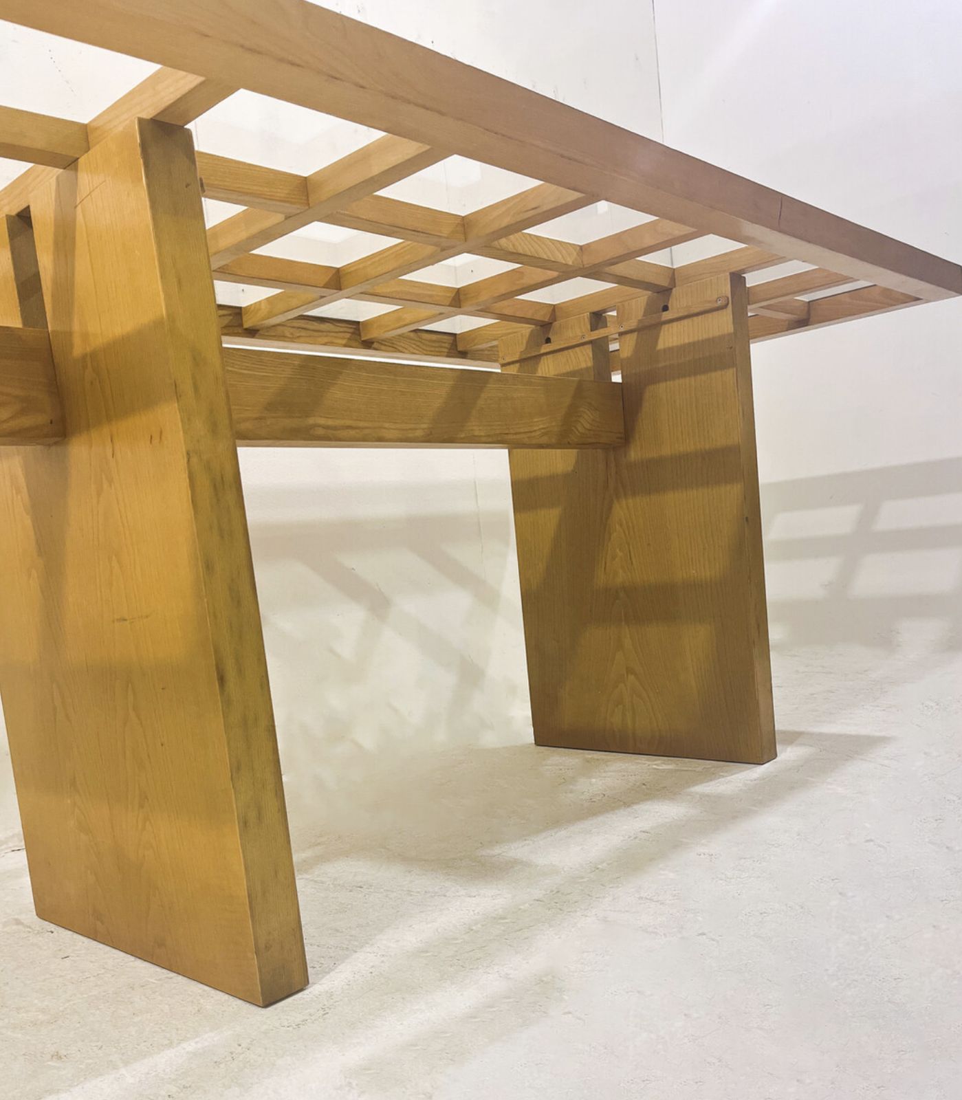 Mid Century Dining Table, Wood With Glass Top, Italy, 1970s photo for sale