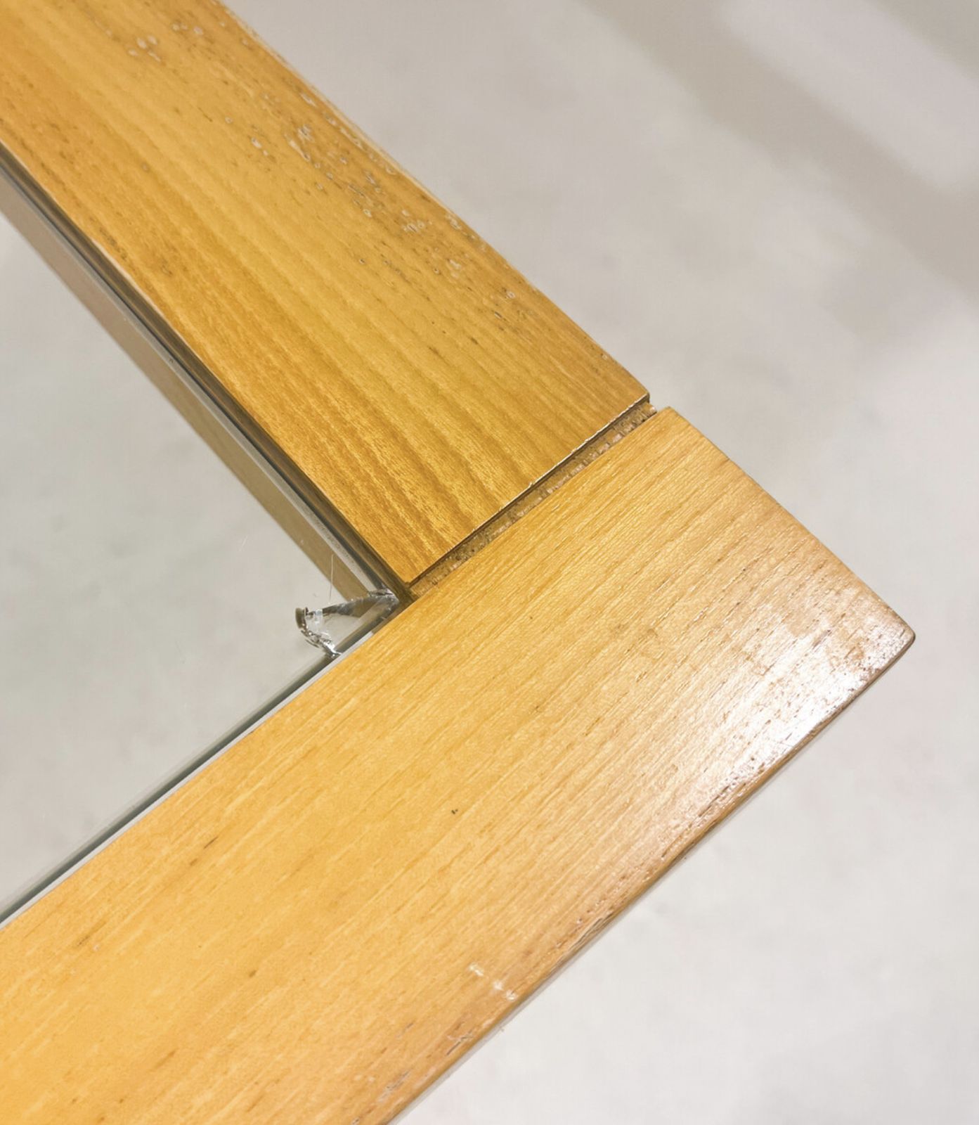 Mid Century Dining Table, Wood With Glass Top, Italy, 1970s photo 3770.0