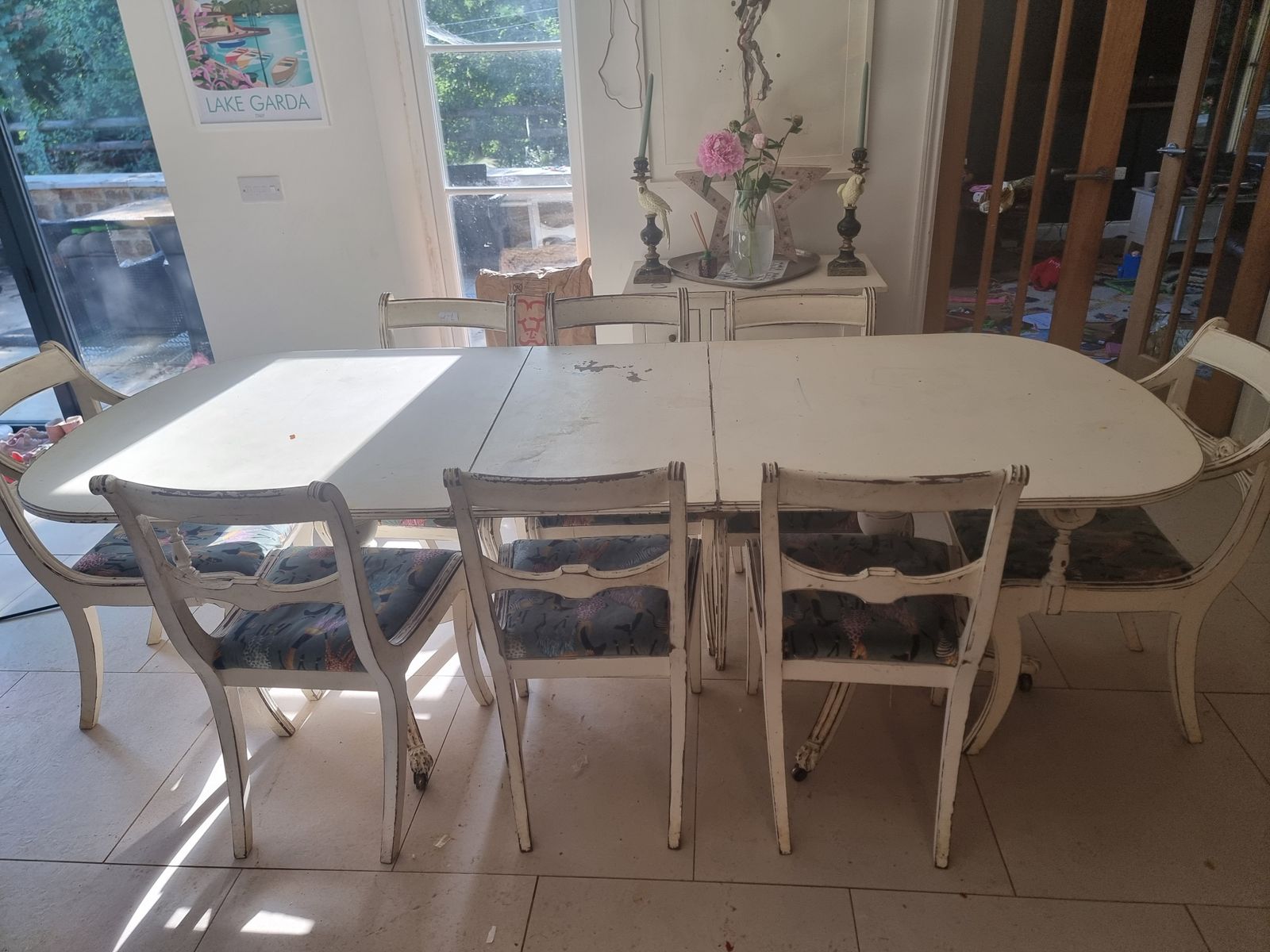 Shabby Chic French Style Dining Room Table And Chairs photo furniture