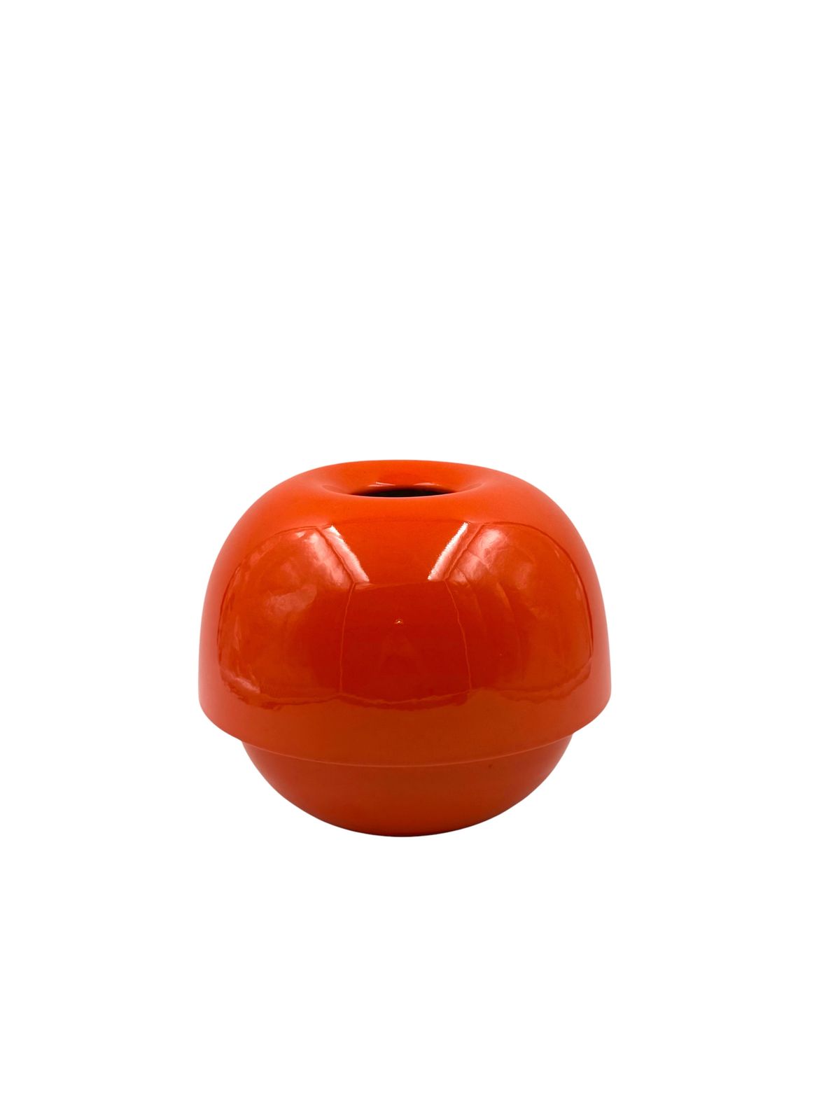 photo furniture Space Age Orange Ceramic Vase, Sicart Italy Ca. 1970