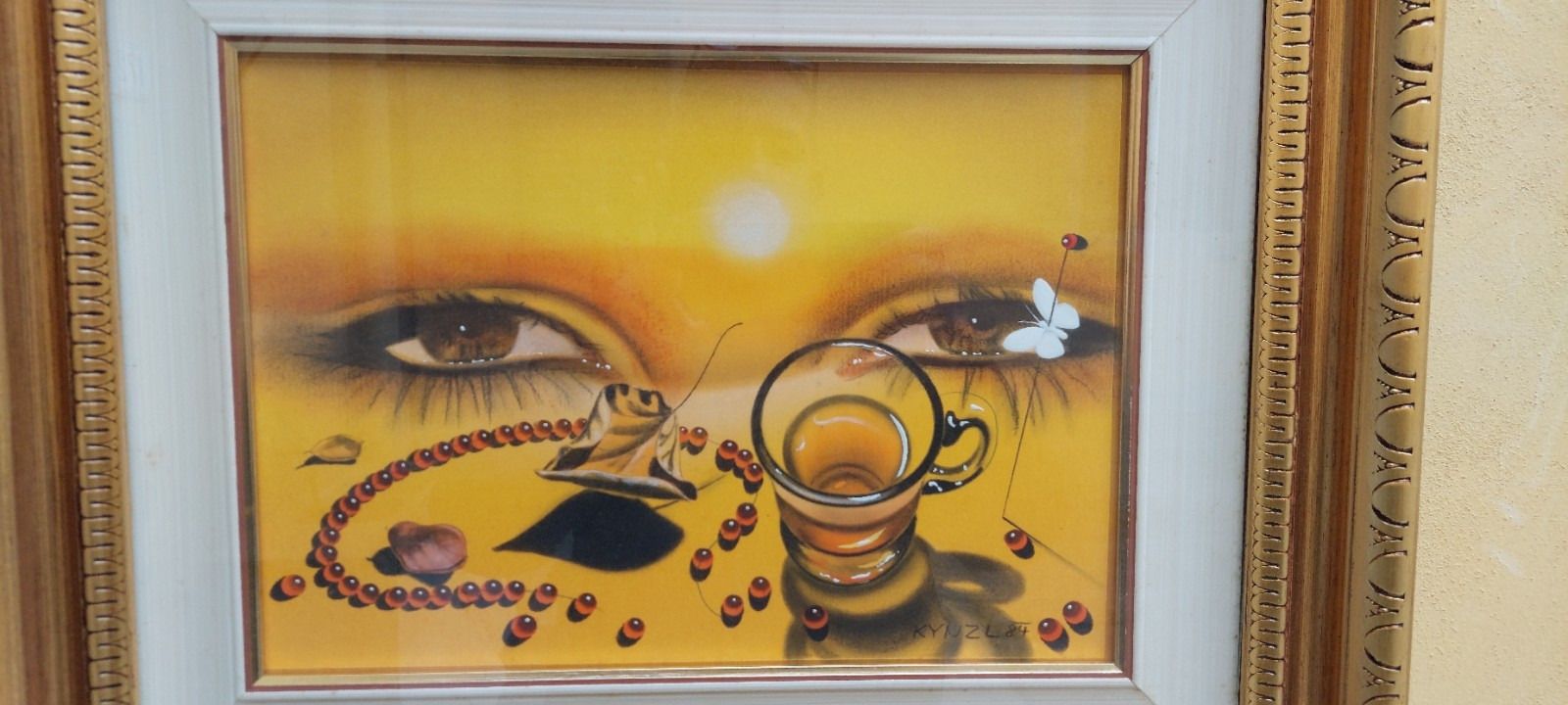 Oil On Faesite Signed Kinzl 35x25 Cm Cm 1987 photo furniture